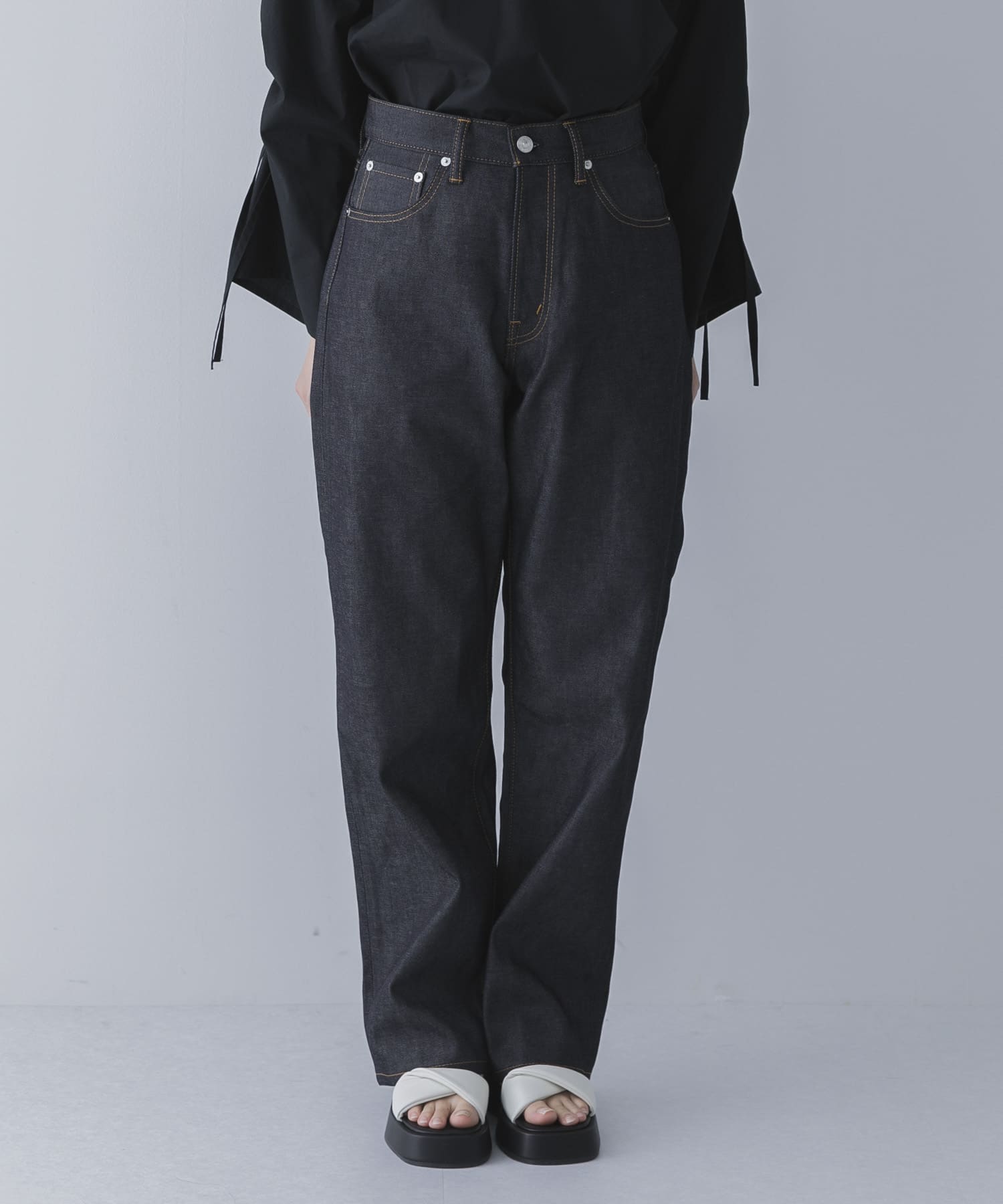 ユニセックス』スーピマ DENIM パンツワイド #BOB by SHIOTA