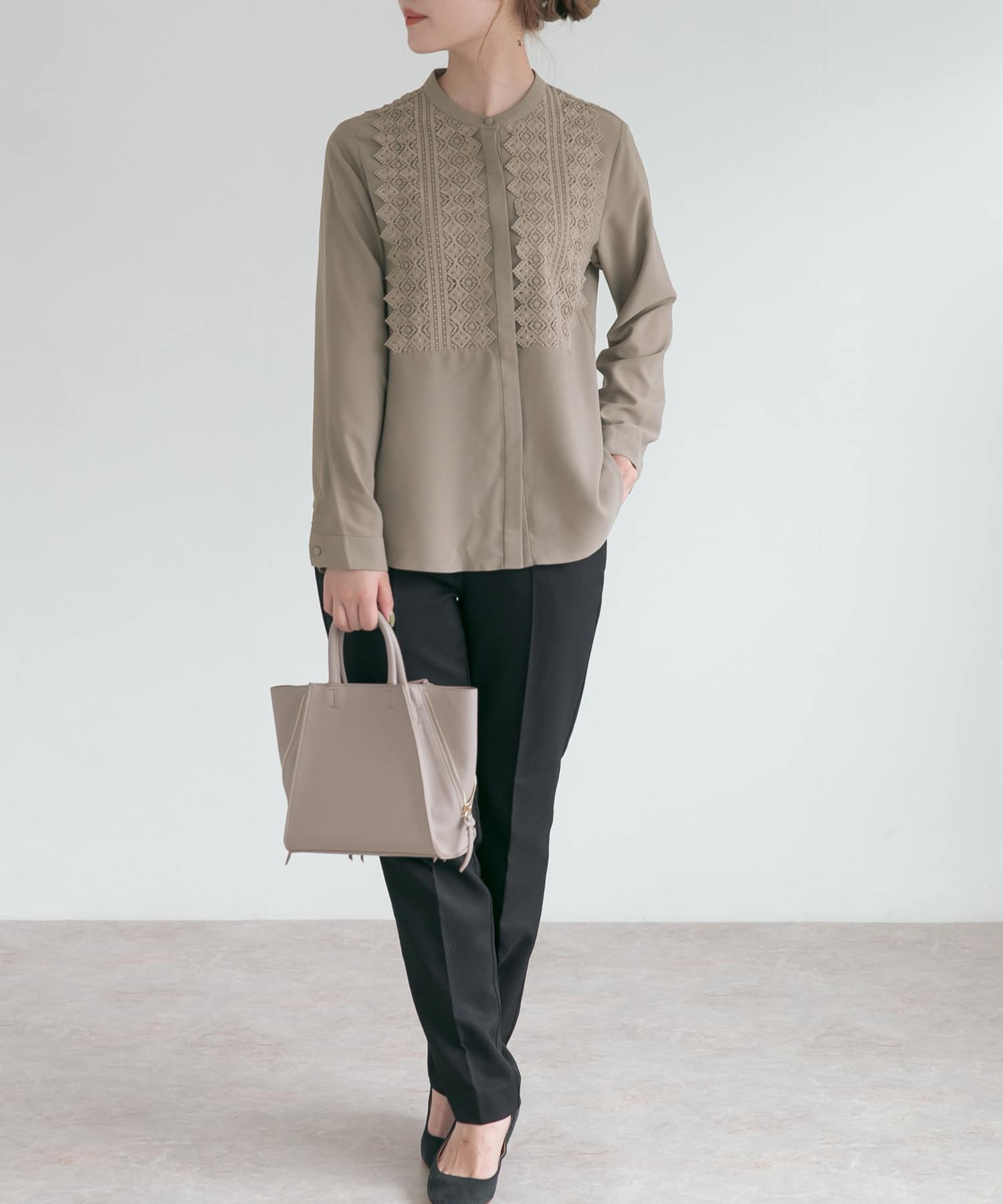 URBAN RESEARCH ROSSO ウォッシャブルレースブラウス 完売 トップス