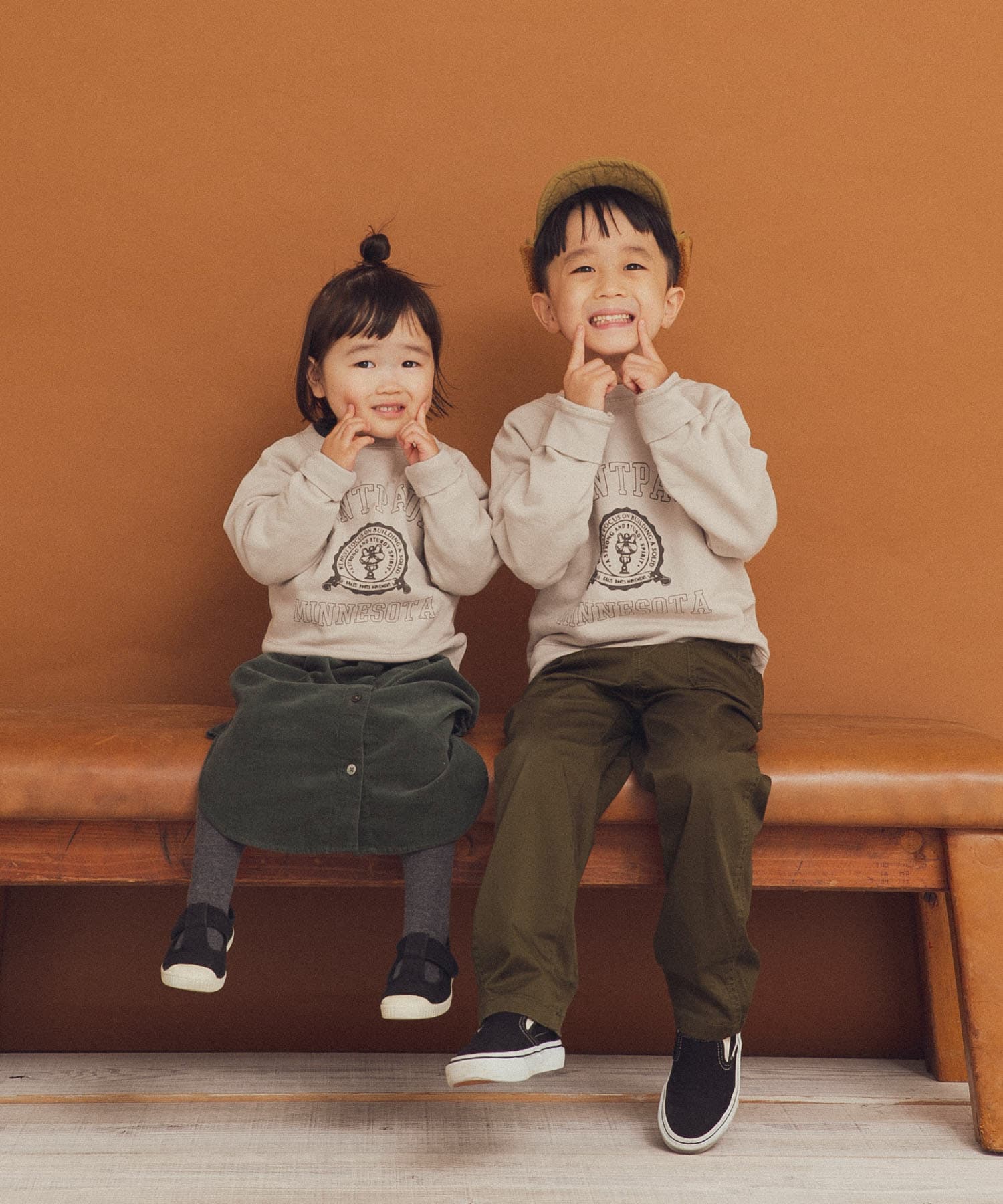 親子リンク』カレッジロゴスウェットプルオーバー(KIDS)[DR27 親子リンク』カレッジロゴスウェットプルオーバー(KIDS)[DR27