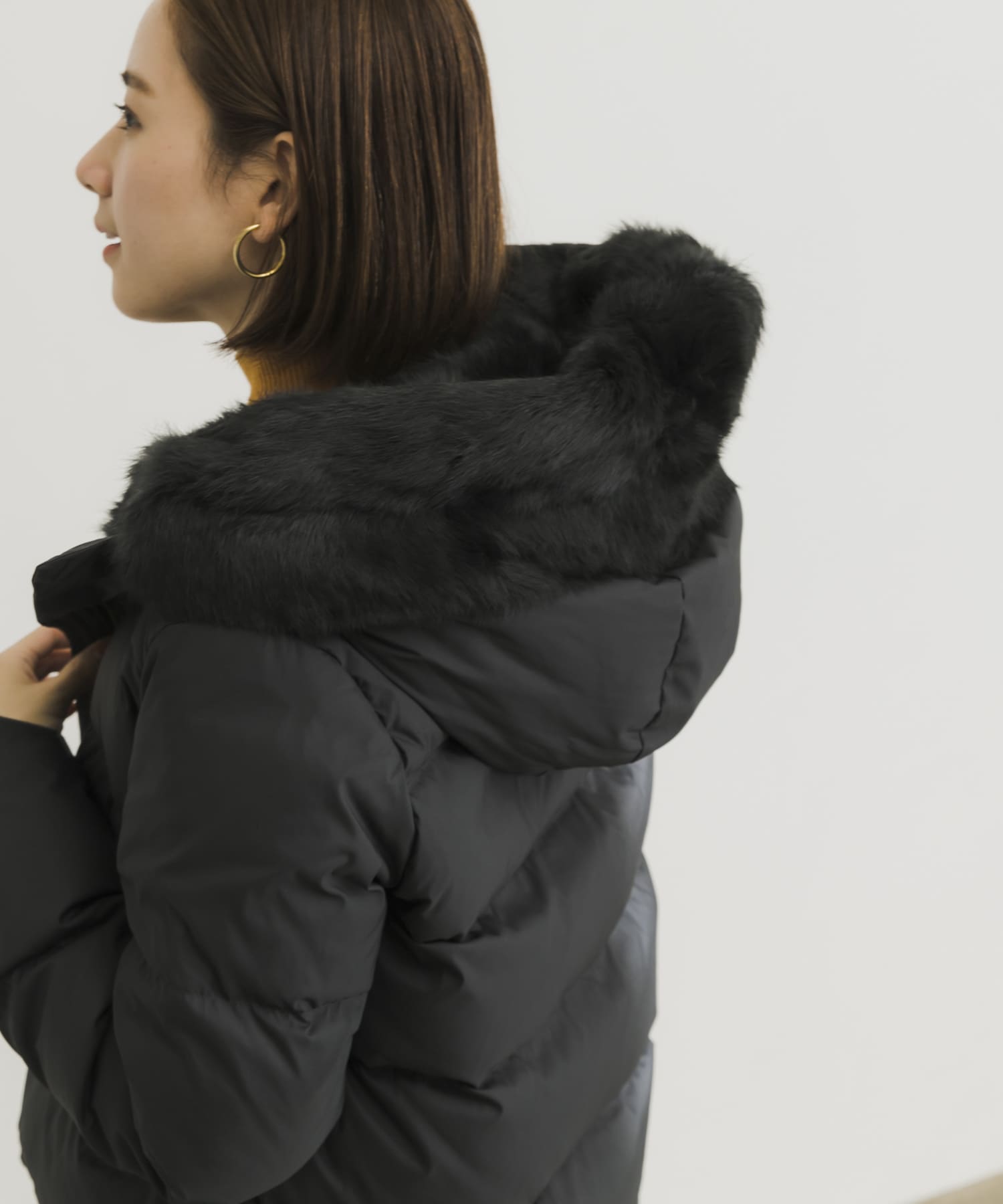 ラビットフードストレッチショートダウン[UR27-27T001]｜URBAN 