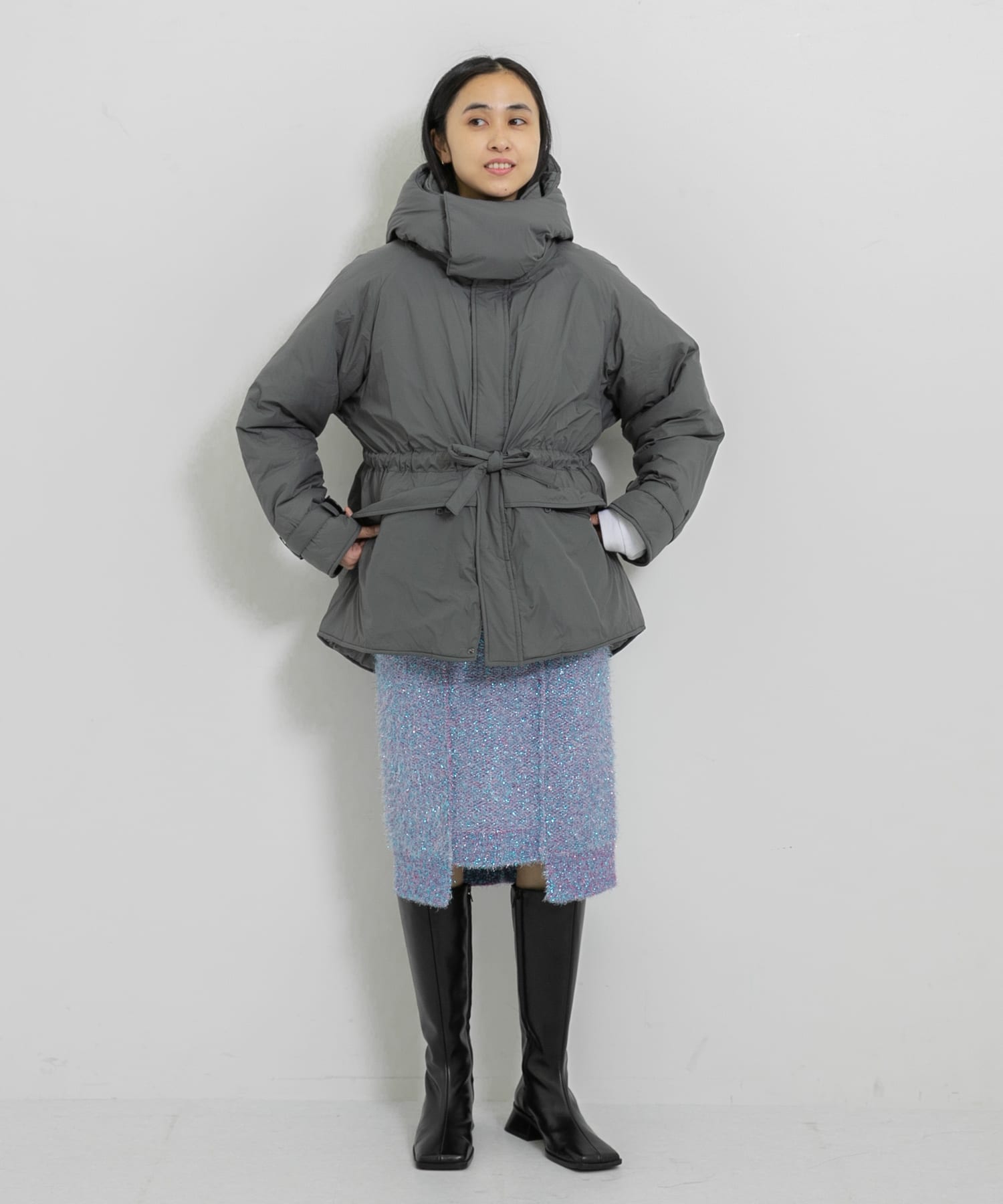 別注』WILDTHINGS×URBS hooded puff jacket[WT22480SN-BSL27]｜URBAN