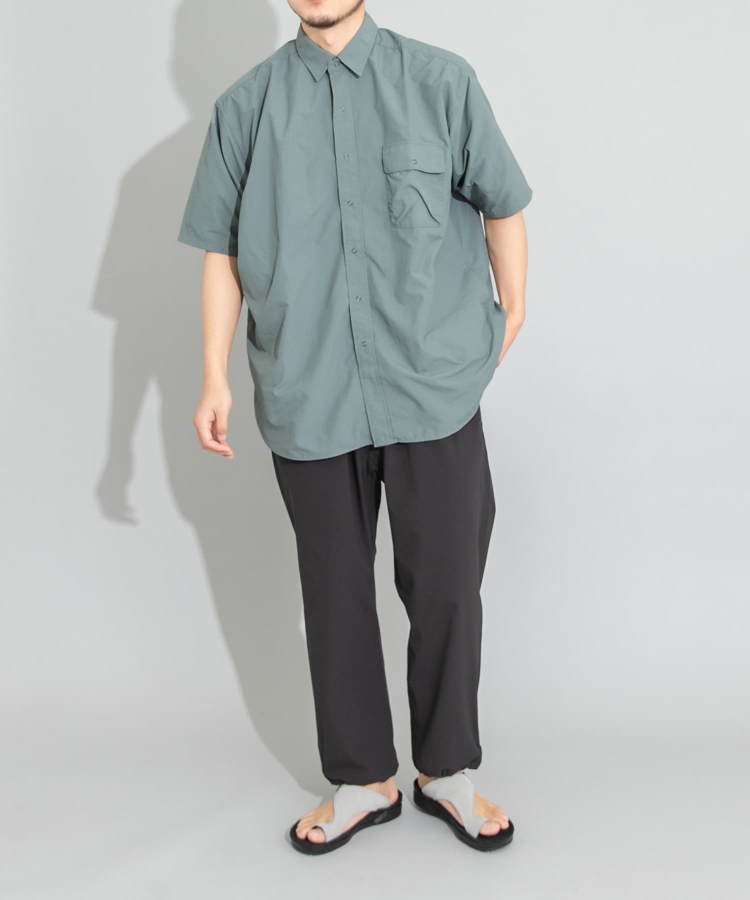 【BRN】『速乾』『撥水』『別注』BURLAP OUTFITTER*EKAL サプレックスナイロンS/Sシャツ