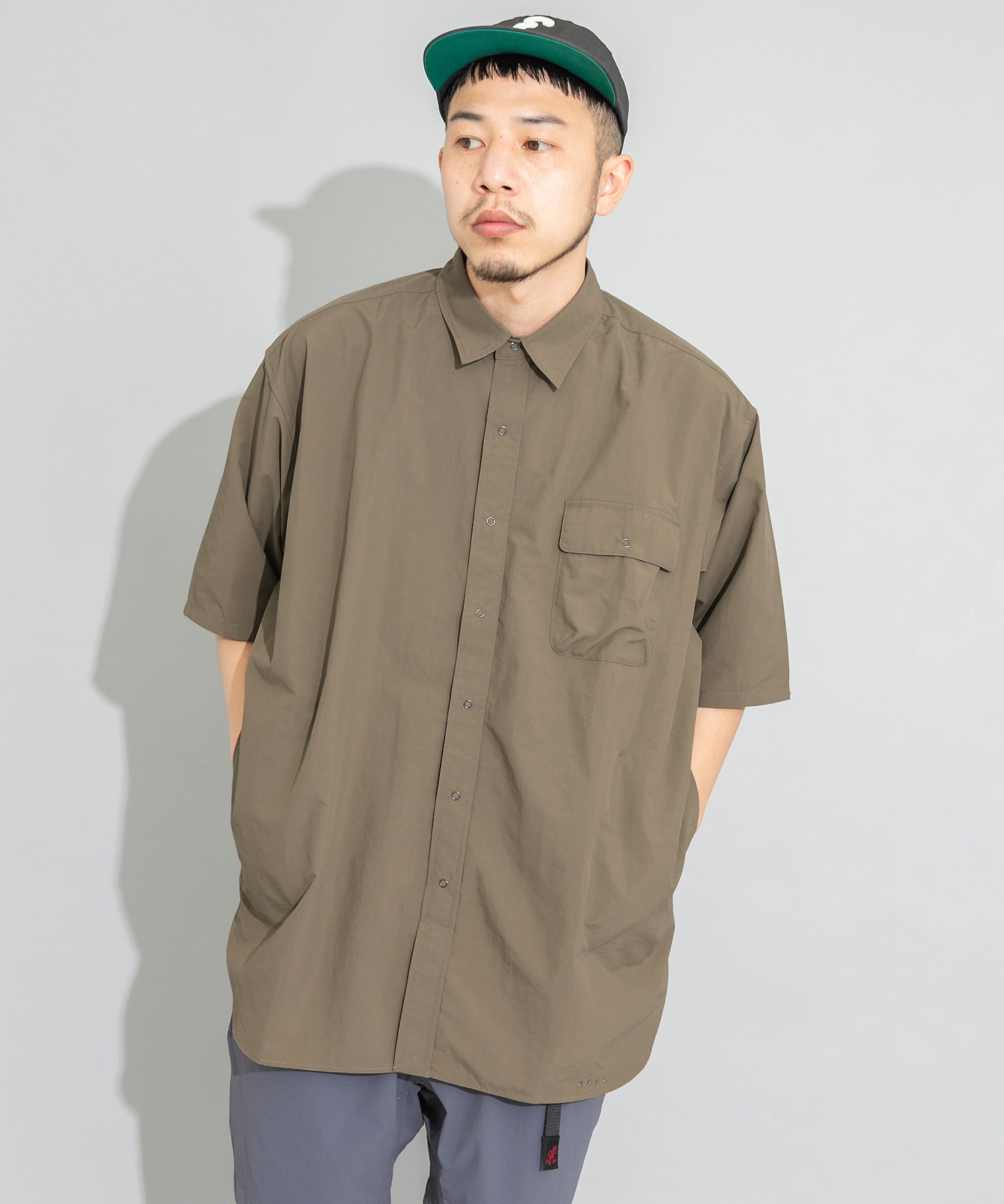 【BRN】『速乾』『撥水』『別注』BURLAP OUTFITTER*EKAL サプレックスナイロンS/Sシャツ