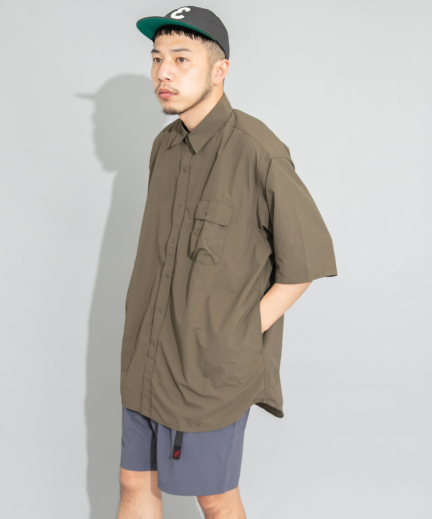 【BRN】『速乾』『撥水』『別注』BURLAP OUTFITTER*EKAL サプレックスナイロンS/Sシャツ