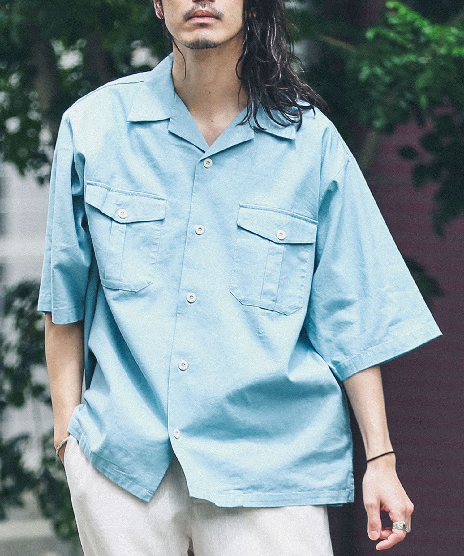 ARMY TWILL Cotton/Linen Utility Shirts[AM-2317011-SM35]｜URBAN