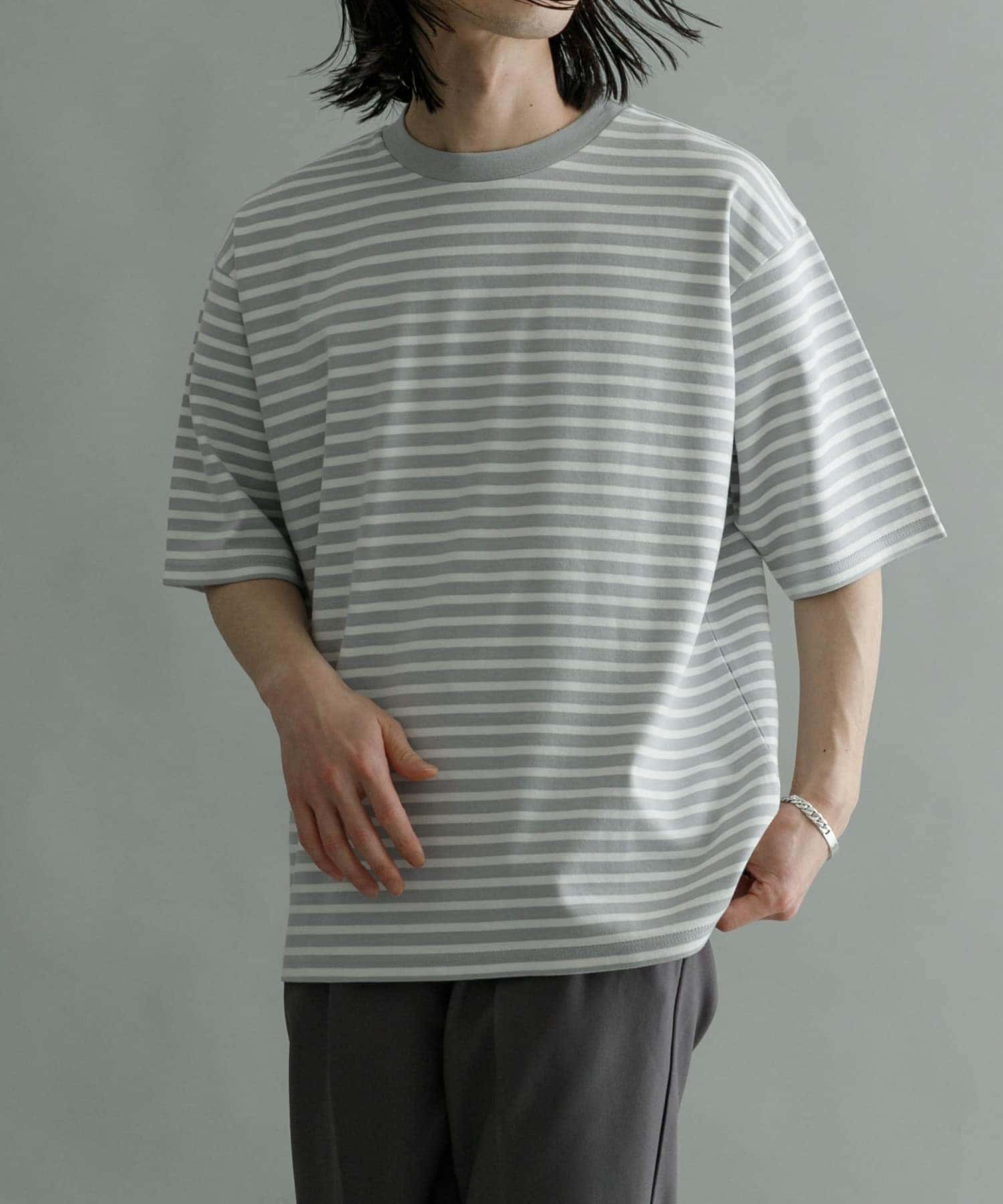 XLサイズあり』ストレッチボーダーTシャツ[UR35-11B002]｜URBAN