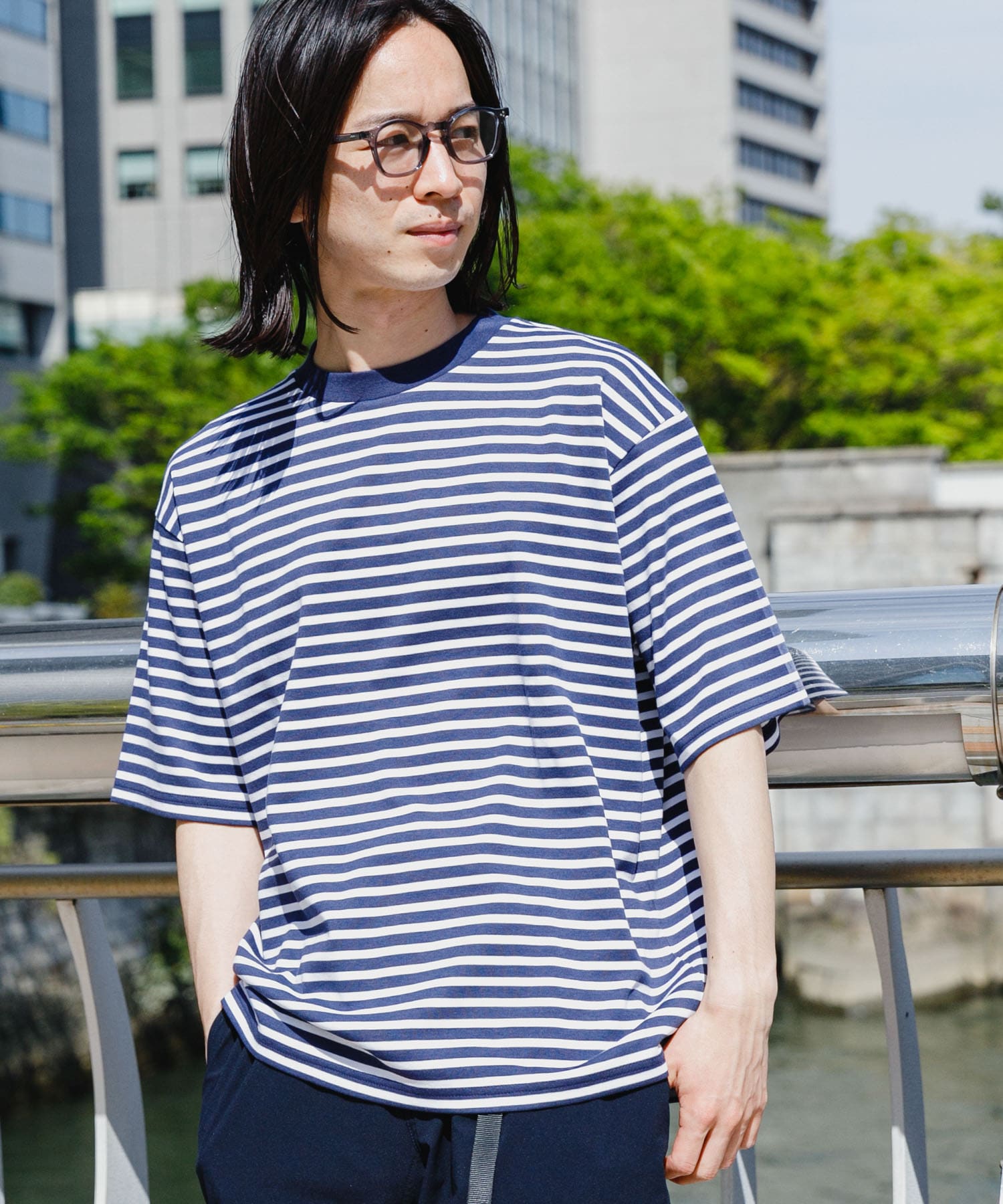 XLサイズあり』ストレッチボーダーTシャツ[UR35-11B002]｜URBAN