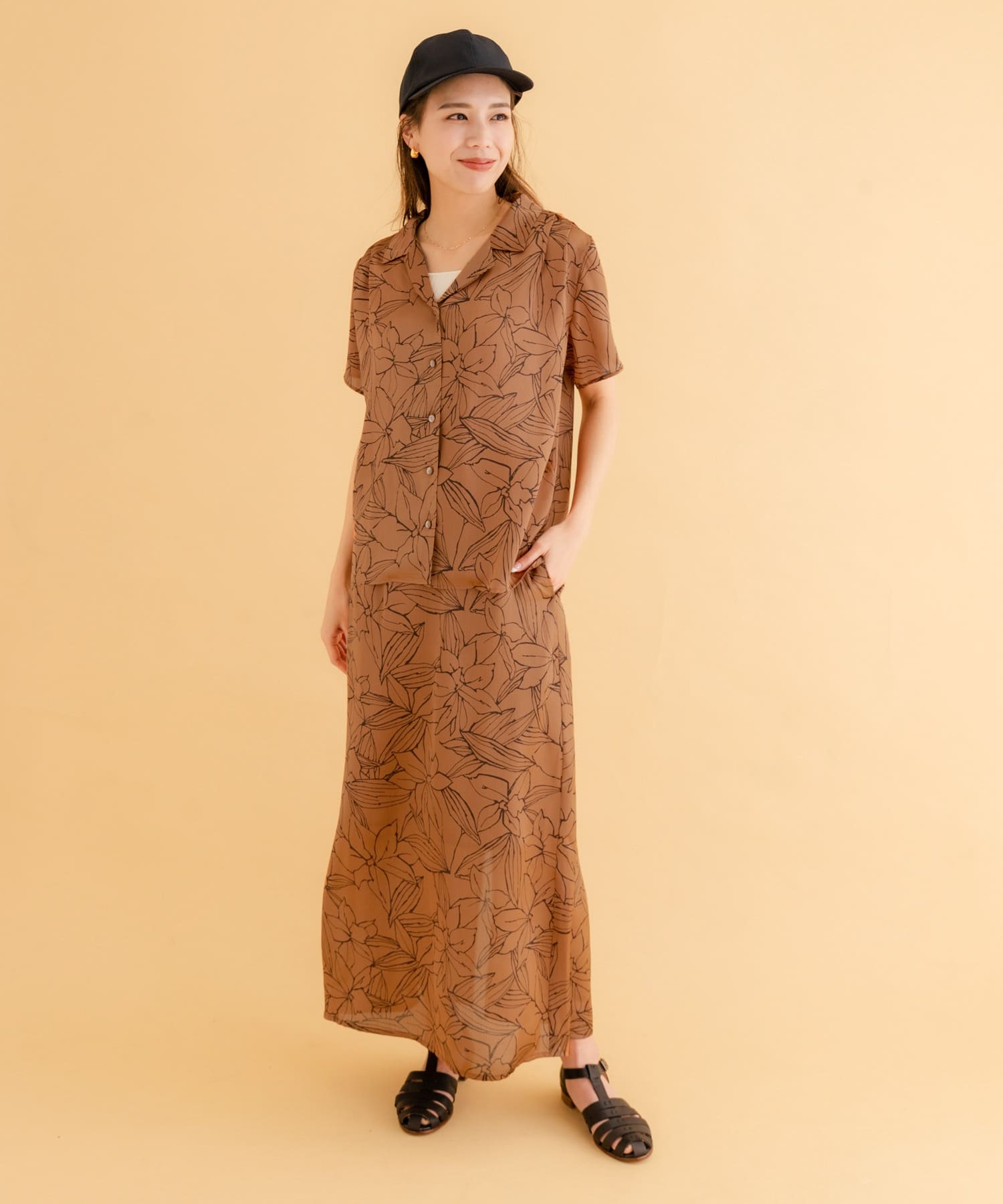 iNtimite Crepe de chine Print Shirts[62320102-ML35n]｜URBAN
