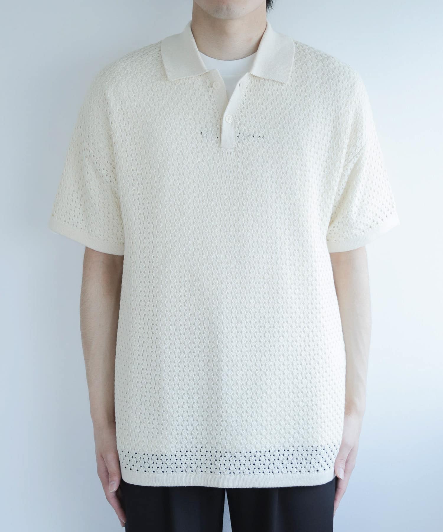 crochet mesh polo ヴィンテージポロシャツ