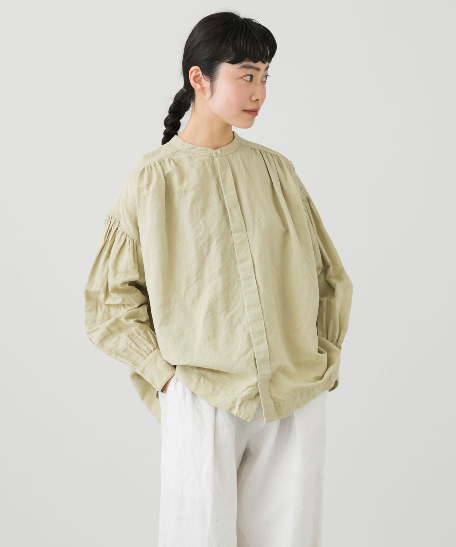 コットンリネンギャザーブラウス[GA35-23M013]｜URBAN RESEARCH公式