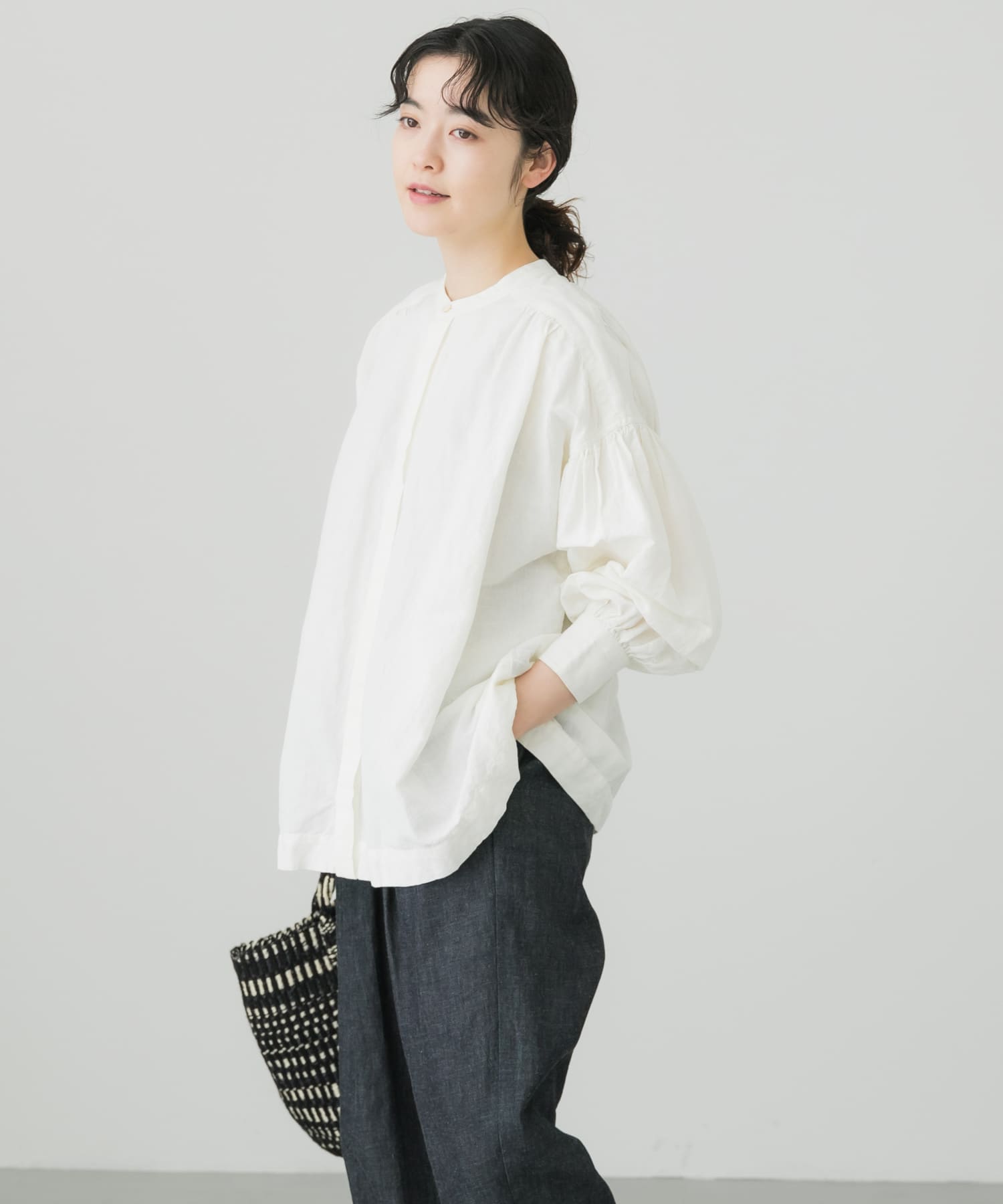 コットンリネンギャザーブラウス[GA35-23M013]｜URBAN RESEARCH公式