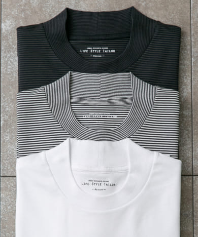 『抗菌/防臭』LIFE STYLE TAILOR　シルケットポンチストレッチ長袖Tシャツ