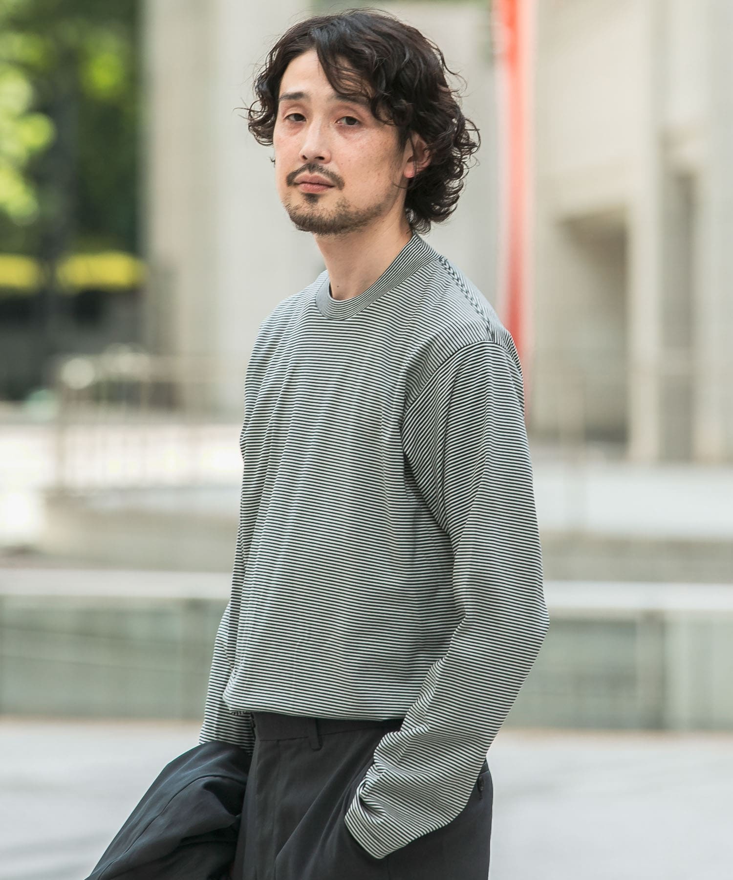 抗菌/防臭』LIFE STYLE TAILOR シルケットポンチストレッチ長袖Tシャツ ...