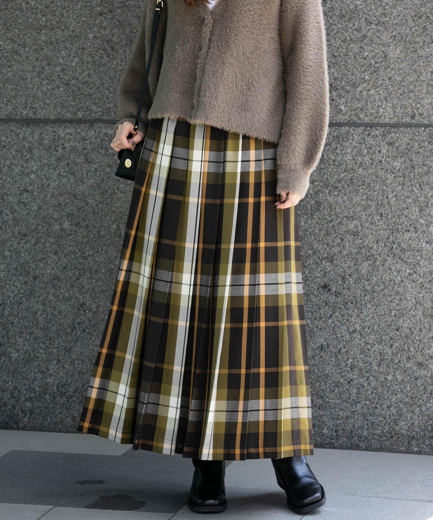 再入荷』チェックプリーツイージースカート[LA37-25R901]｜URBAN