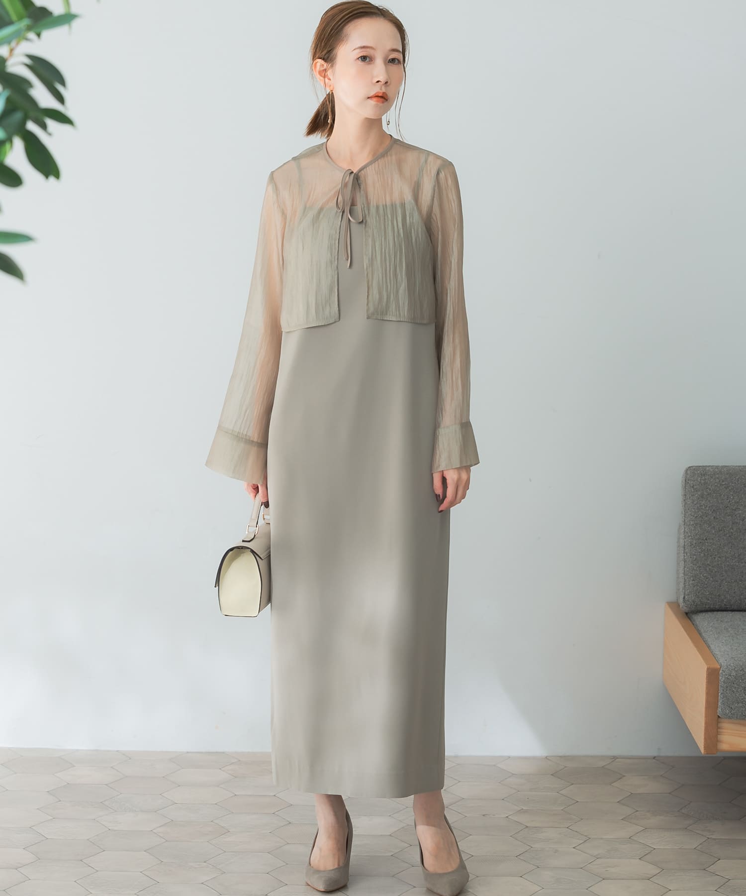 URBAN RESEARCH DOORS（アーバンリサーチドアーズ）の「レースブラウスセットドレス（セットアップ）」 - WEAR