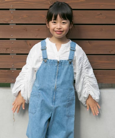 『親子リンク』ギャザースリーブブラウス(KIDS)