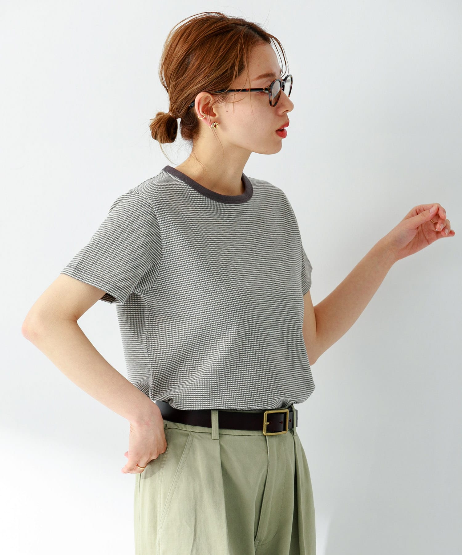 Amazon | [アーバンリサーチ] tシャツ バスク天竺チュニックカットソー レディース UR95-21O003 KHAKI FREE | Tシャツ ・カットソー 通販
