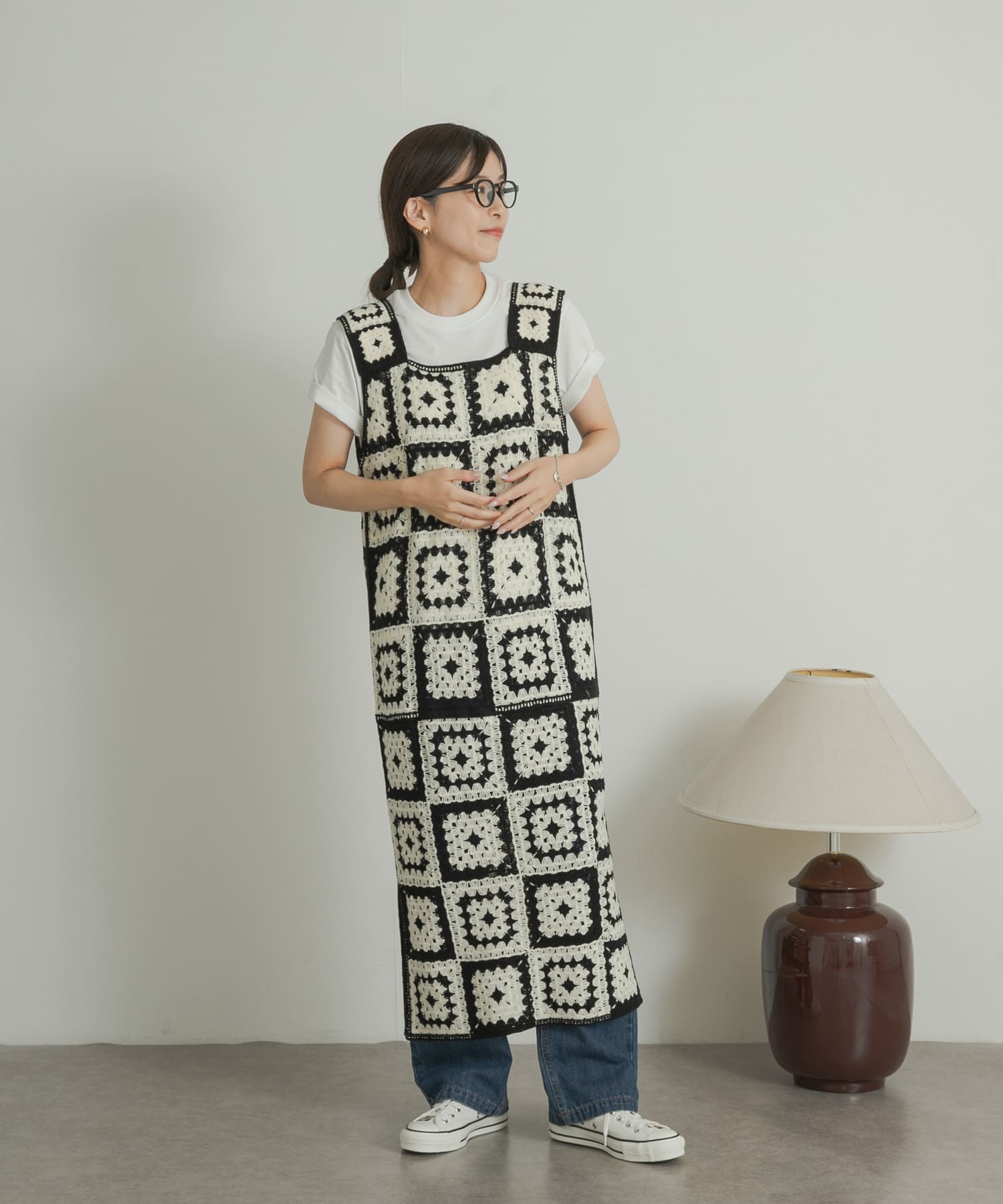 ボーダー編みニットワンピース | PROPORTION BODY DRESSING
