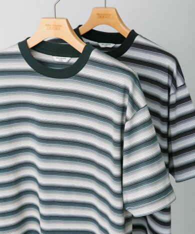 グラデーションボーダー ショートスリーブ Tシャツ