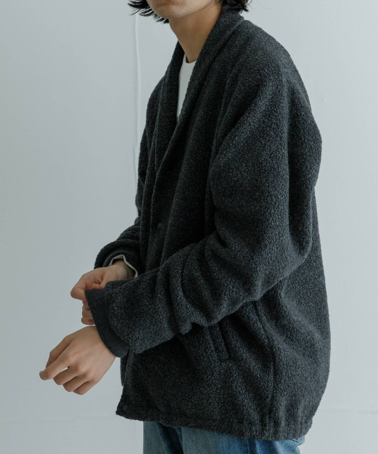 Scye Boa Fleece Snap Cardigan[UM47-1724-23201]｜URBAN