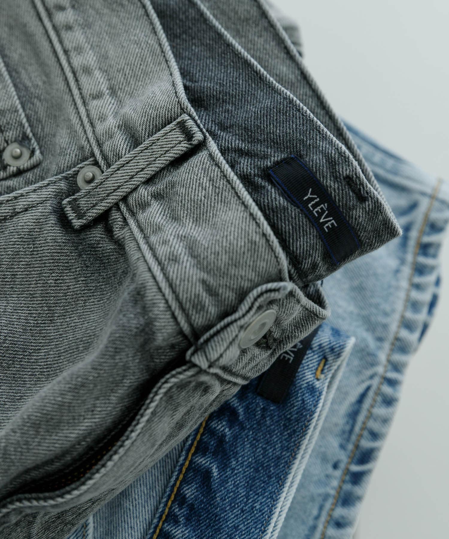 YLEVE イレーヴ ハイウエストワイドデニムパンツ 13.5oz DENIM