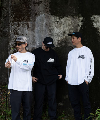 『別注』TASF×LAKE SEEKERS　袖プリントロングスリーブTシャツ