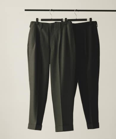 A PRESSE　Wool Gabardine Trousers