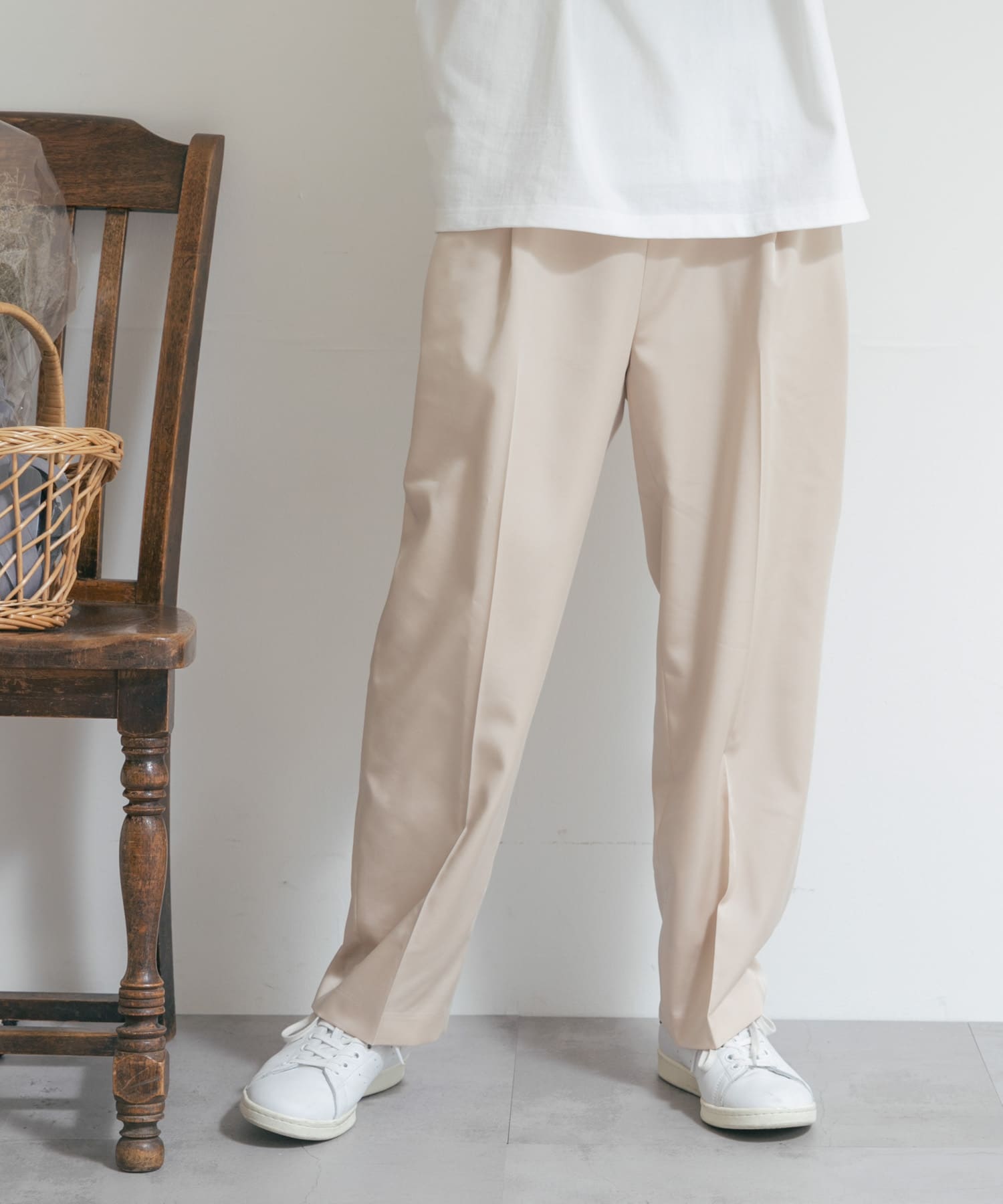 別注』MIDIUMISOLID×TGM Center press pants[MDUM6040-TGM25]｜URBAN