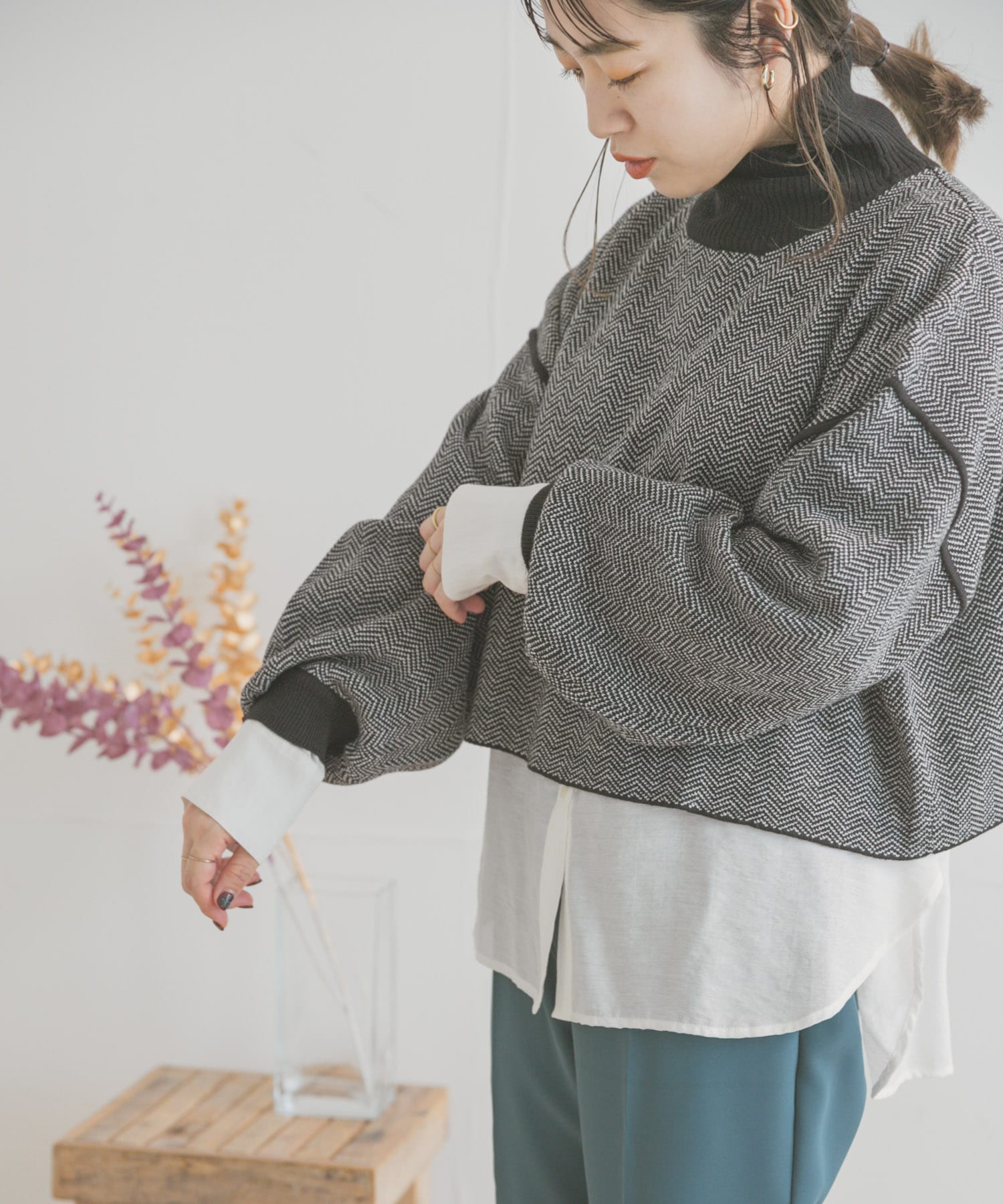ヘリンボーンハイネックニット[IT26-22A004]｜URBAN RESEARCH公式ファッション通販