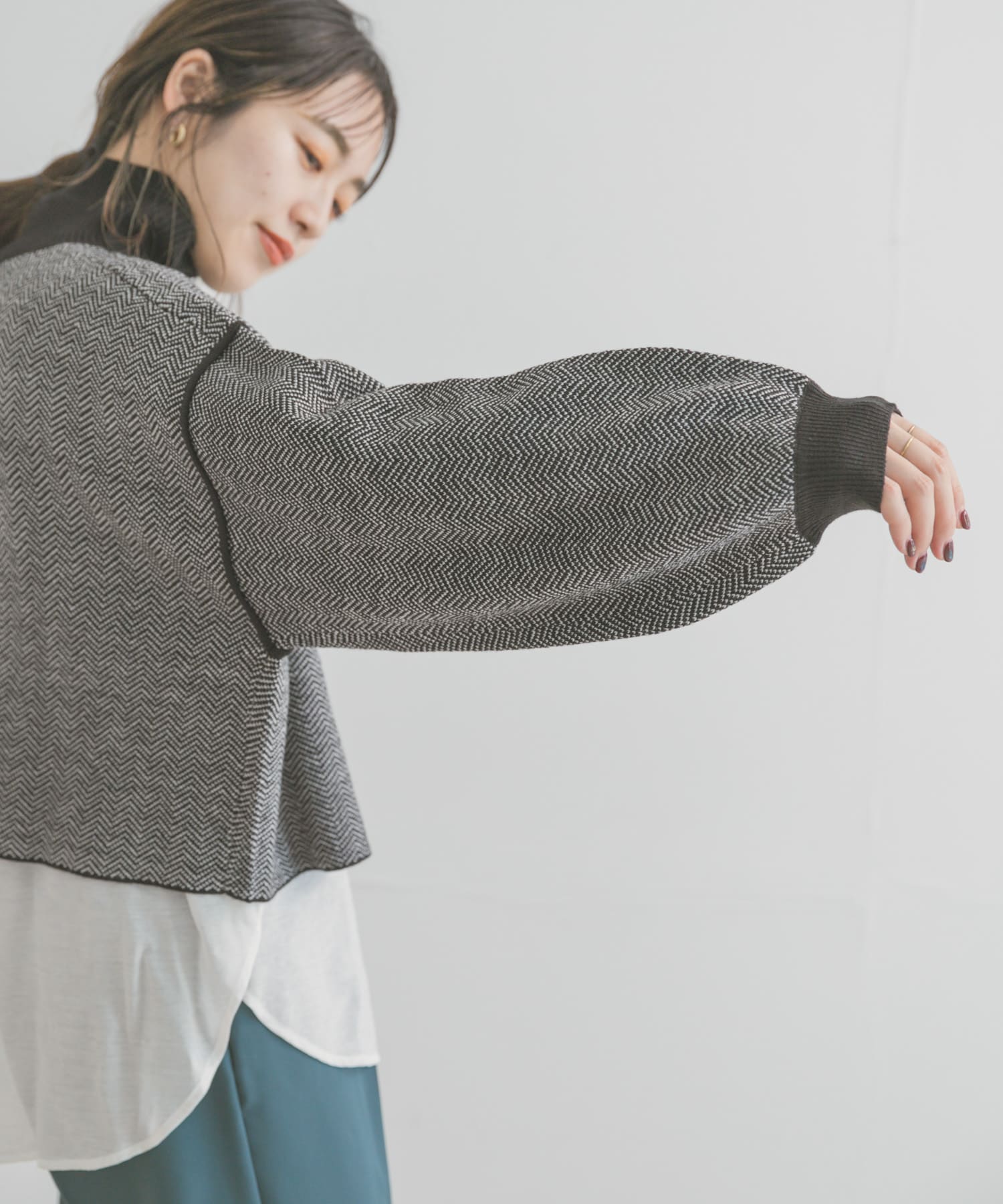 ヘリンボーンハイネックニット[IT26-22A004]｜URBAN RESEARCH公式ファッション通販