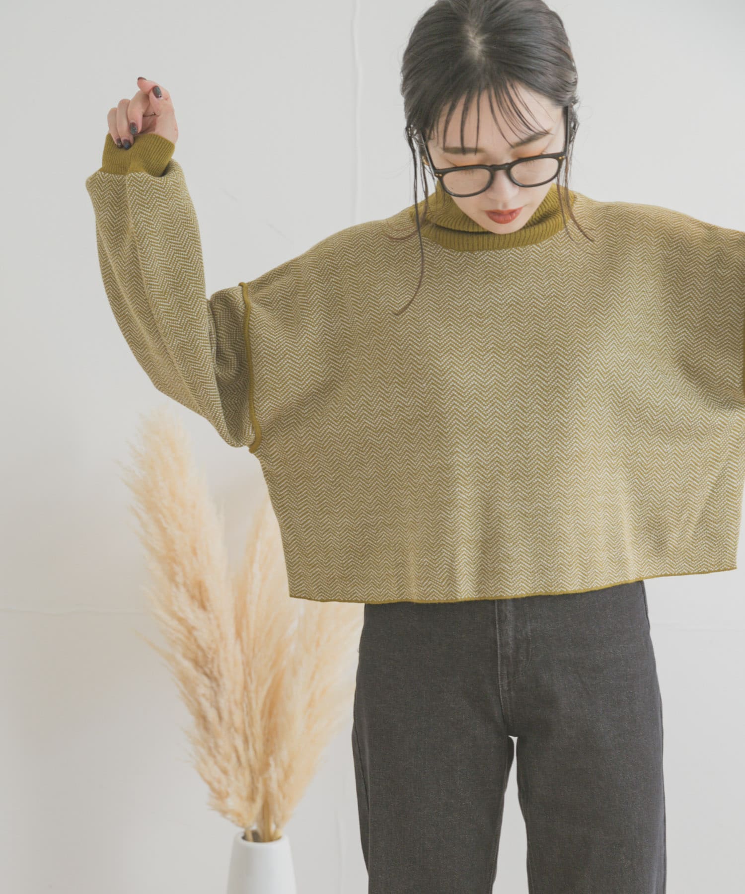 ヘリンボーンハイネックニット[IT26-22A004]｜URBAN RESEARCH公式ファッション通販