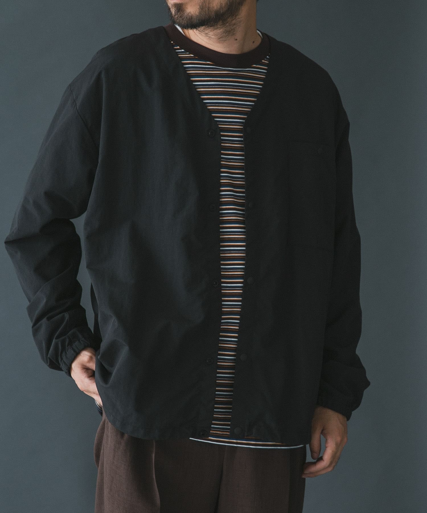 別注』BURLAP OUTFITTER×DOORS Supplex Nylon CARDIGAN2[DR26-17J601