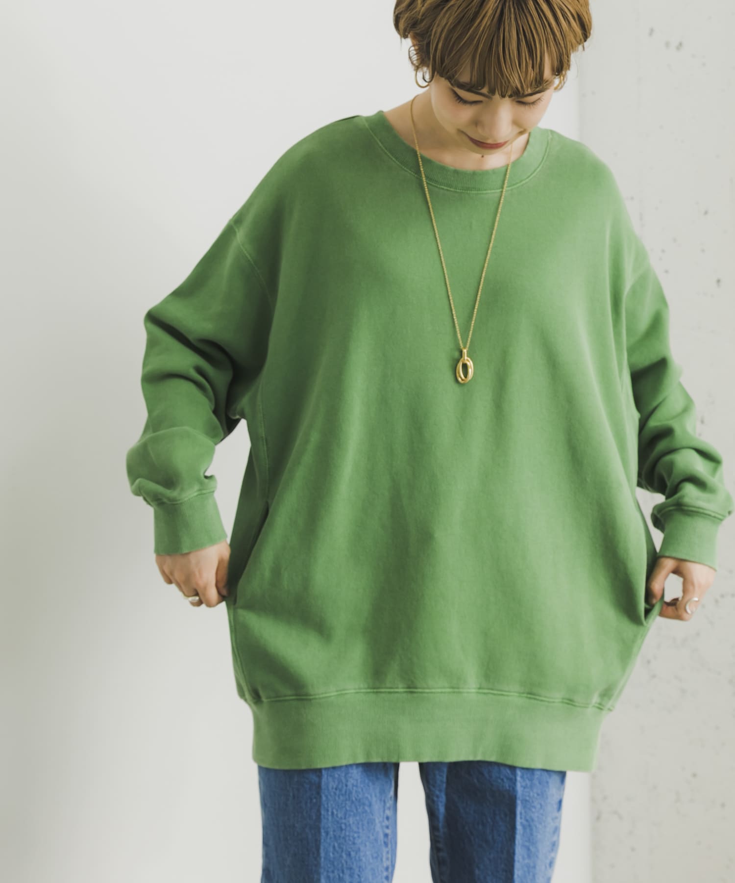 WEB/一部店舗限定』製品染め裏毛チュニックプルオーバー[UR26-21O005]｜URBAN RESEARCH公式ファッション通販