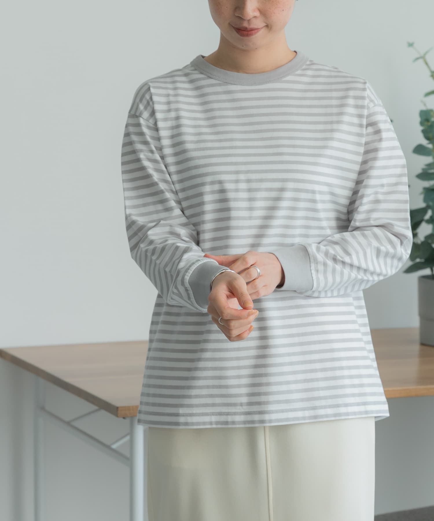 FORK&SPOON ボーダーロングスリーブTシャツ[DF34-21V008]｜URBAN