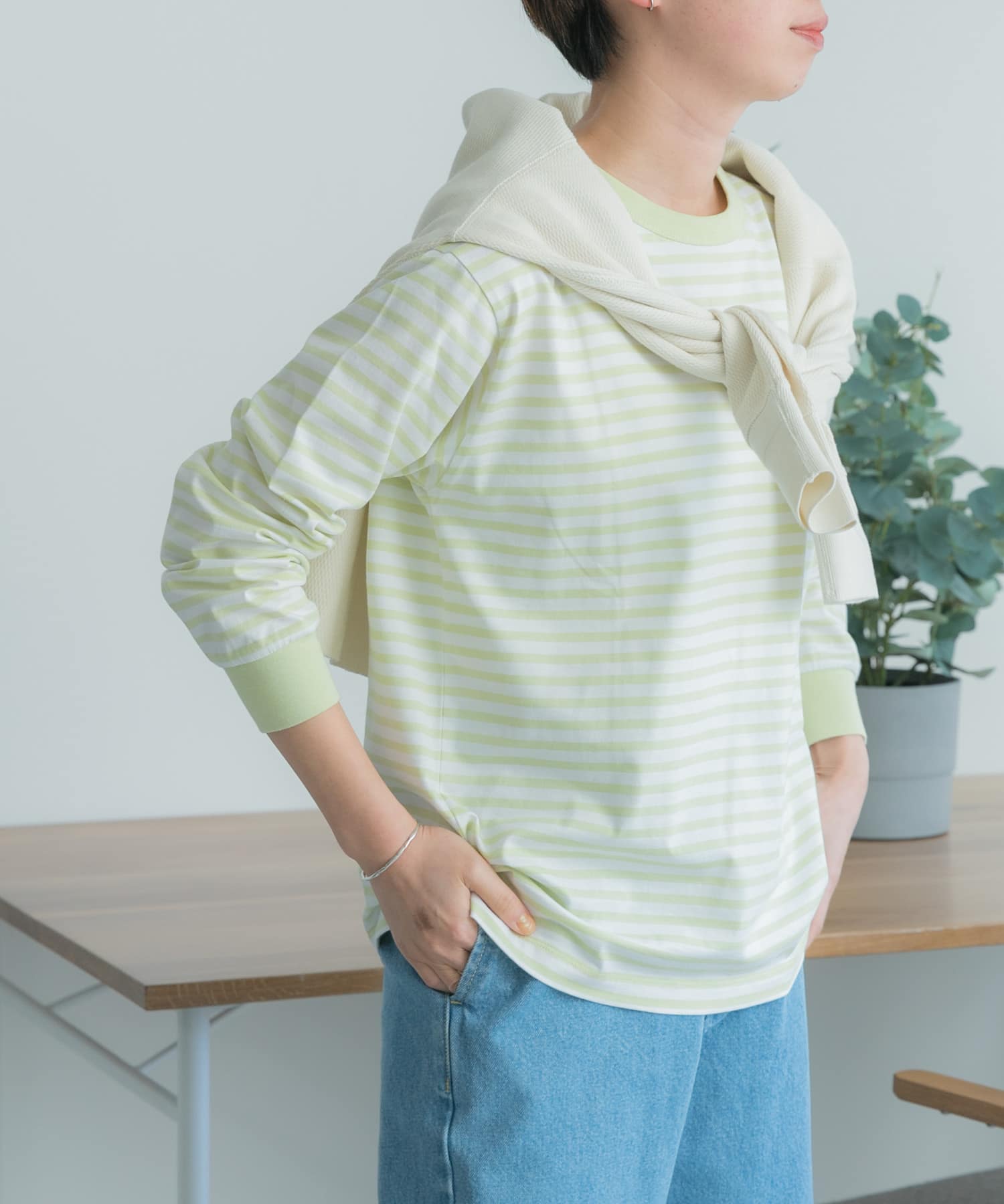 FORK&SPOON ボーダーロングスリーブTシャツ[DF34-21V008]｜URBAN