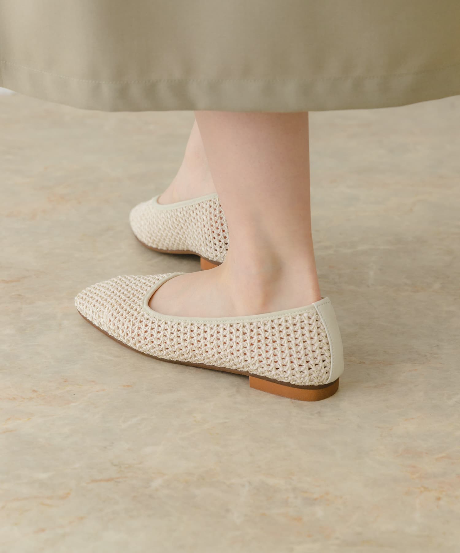 MADE IN JAPAN』スクエアメッシュフラットシューズ[XX35-2HU0201