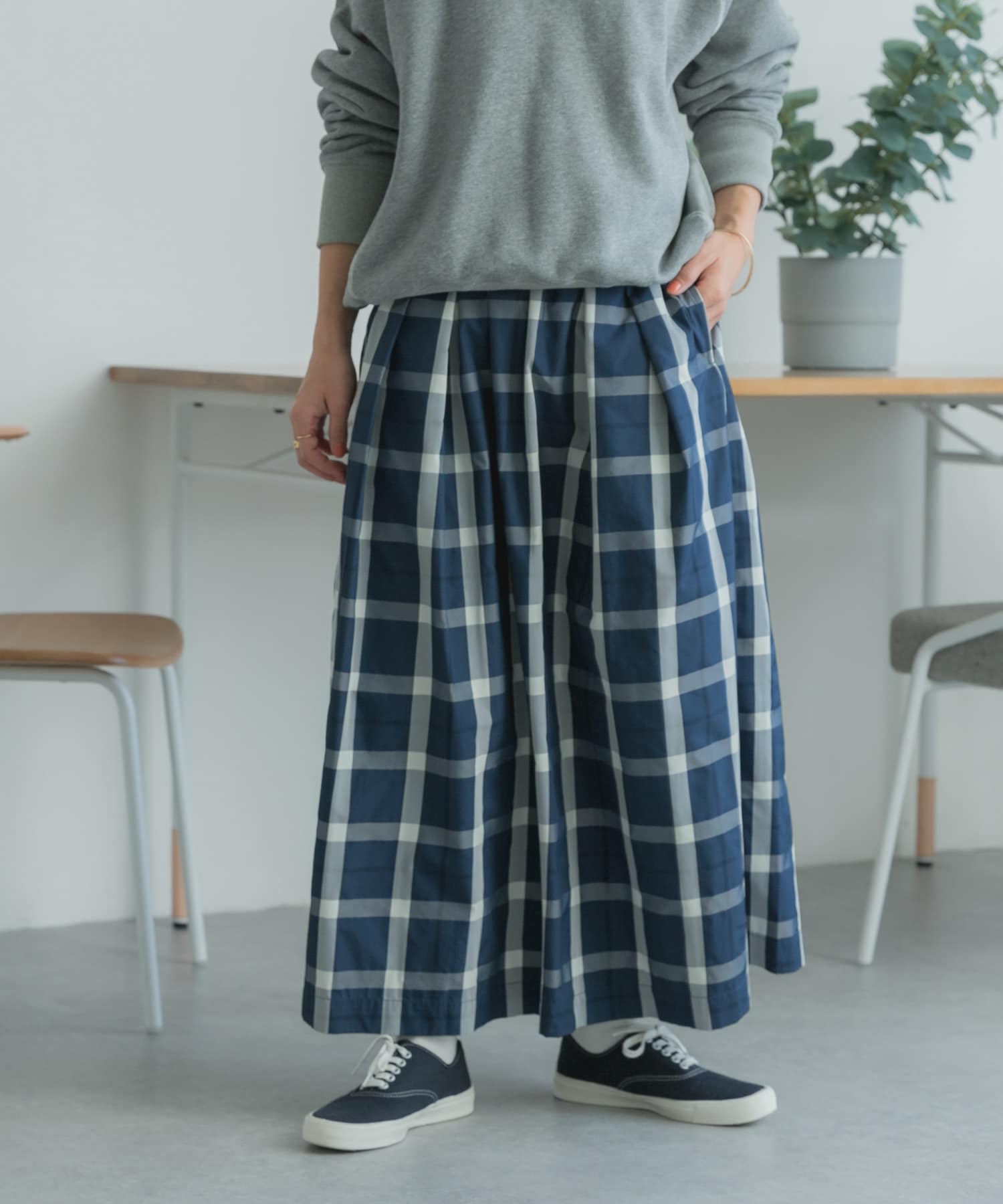 FORK&SPOON PEタフタチェックスカート[DF34-25V030]｜URBAN RESEARCH