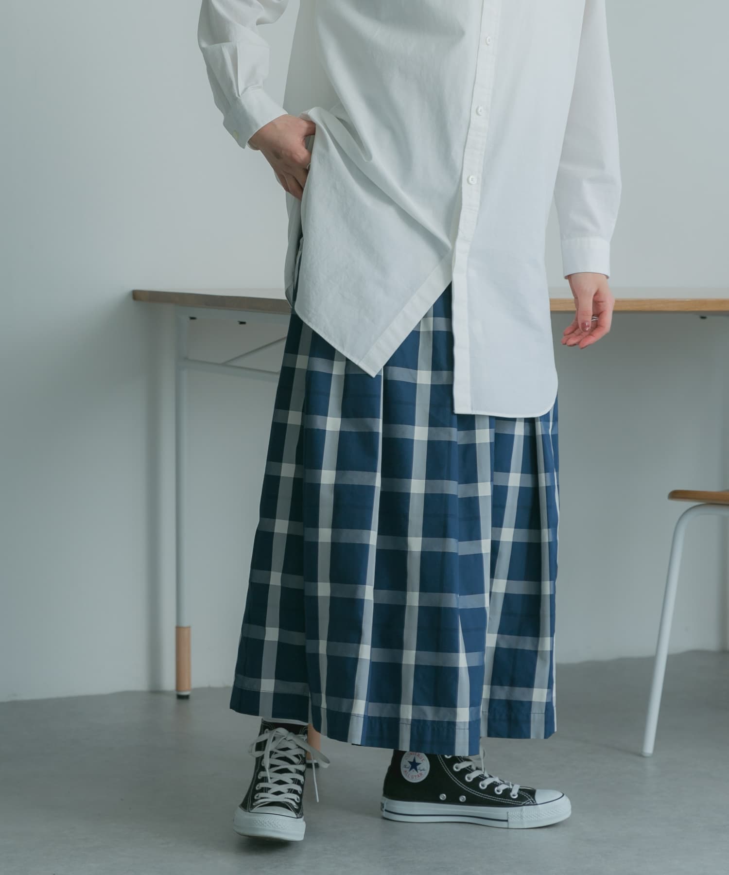 FORK&SPOON PEタフタチェックスカート[DF34-25V030]｜URBAN RESEARCH