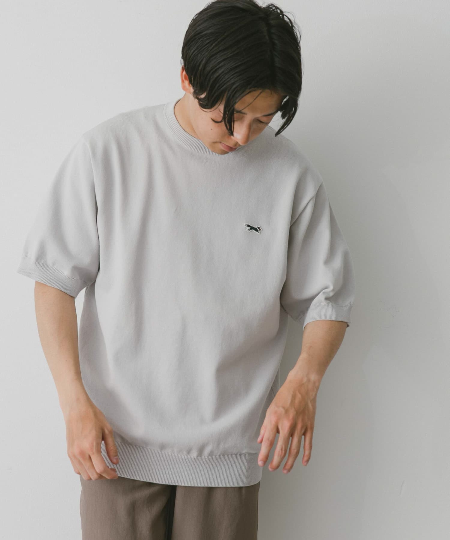 洗濯可』『別注』PENNEYS×DOORS THE FOX ハイゲージニットTシャツ[DR35