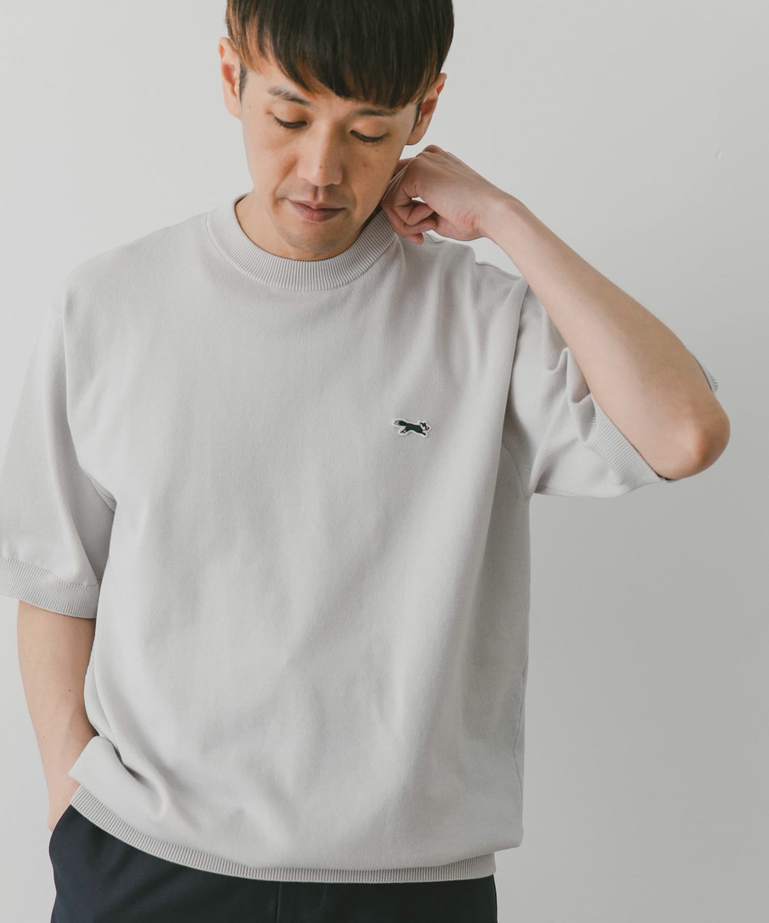 洗濯可』『別注』PENNEYS×DOORS THE FOX ハイゲージニットTシャツ[DR35 