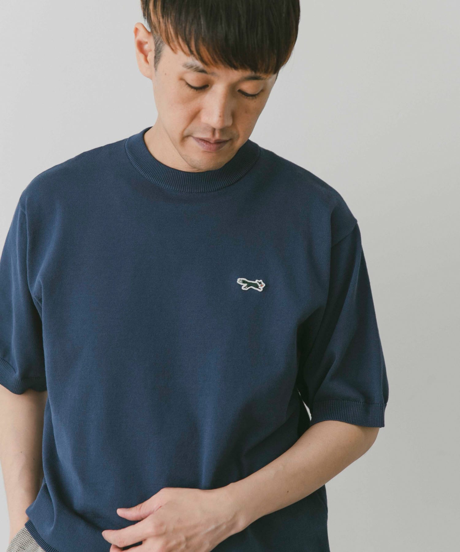 洗濯可』『別注』PENNEYS×DOORS THE FOX ハイゲージニットTシャツ[DR35