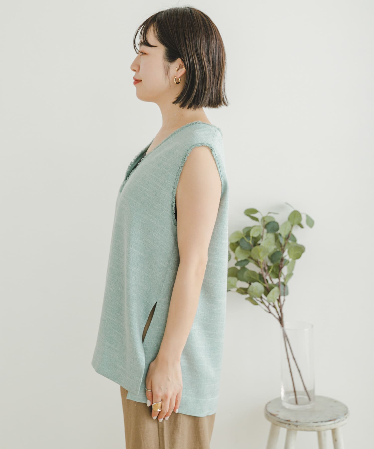 Supima Cotton Chino アシンメトリーベスト （ベスト）｜SIPULI