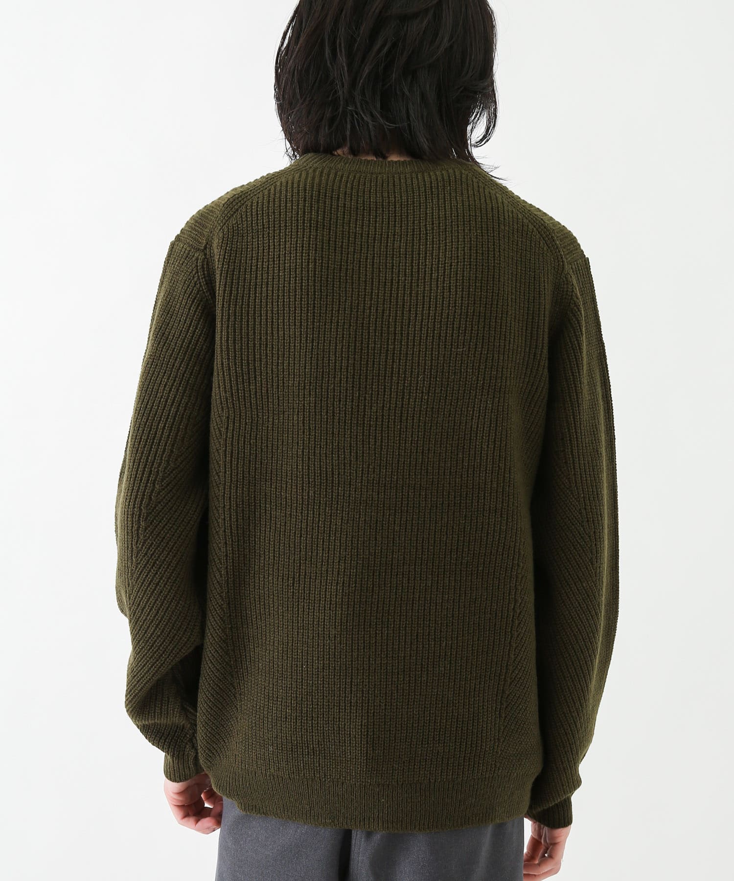 ウォッシャブルウール混クルーネックニット[LA37-12S001]｜URBAN