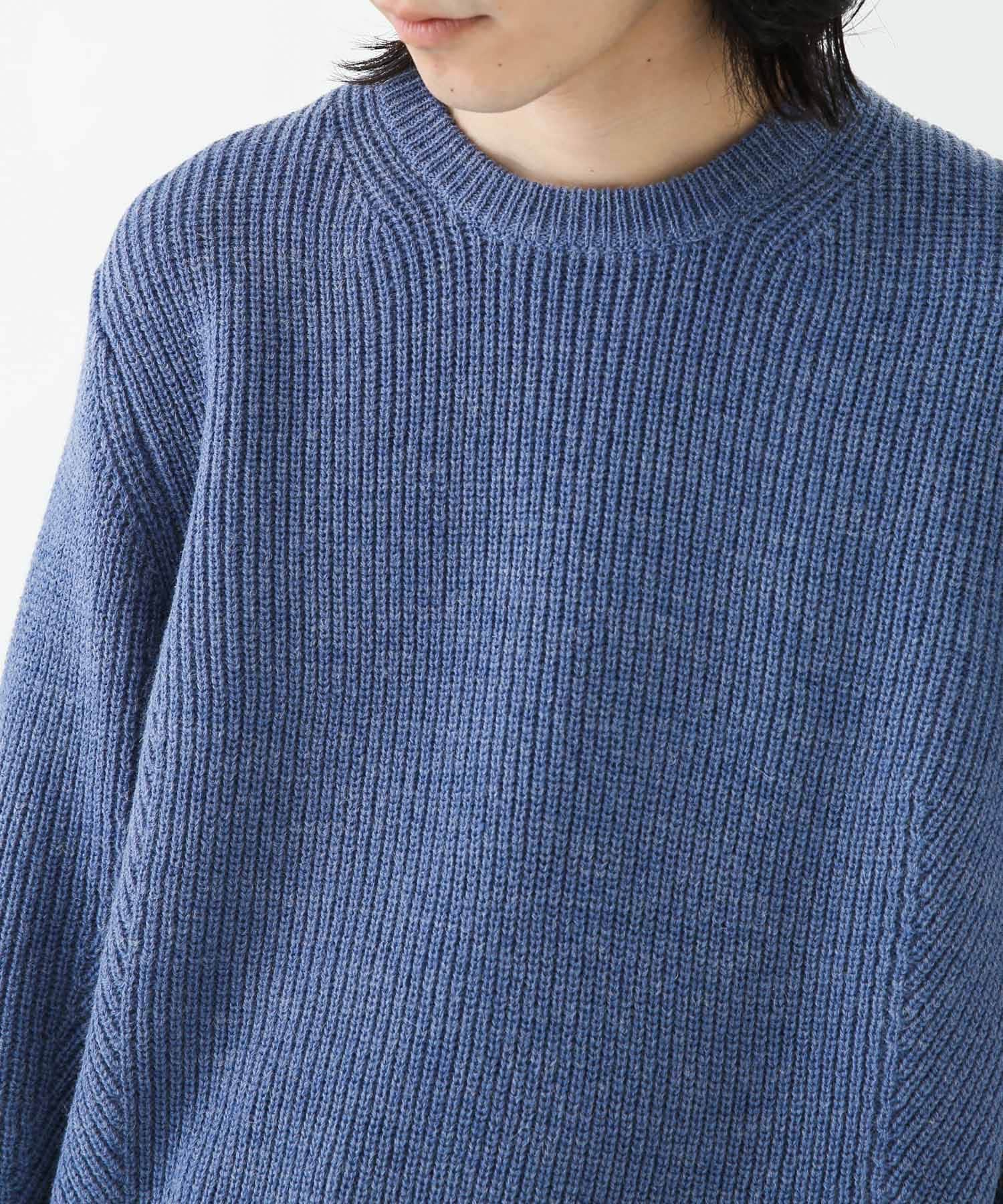 ウォッシャブルウール混クルーネックニット[LA37-12S001]｜URBAN