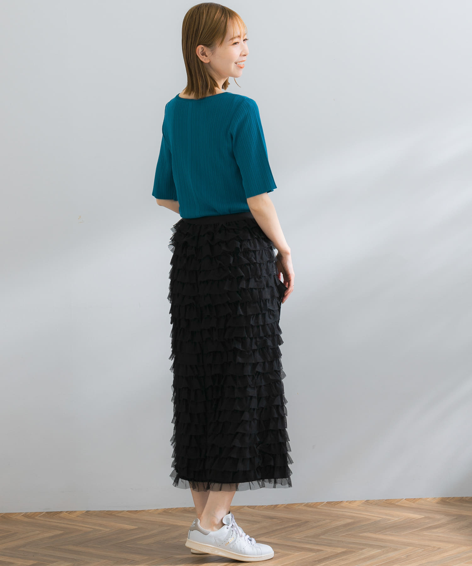 Torrazzo Donna メッシュフリルIラインスカート[6234-542-RL36]｜URBAN