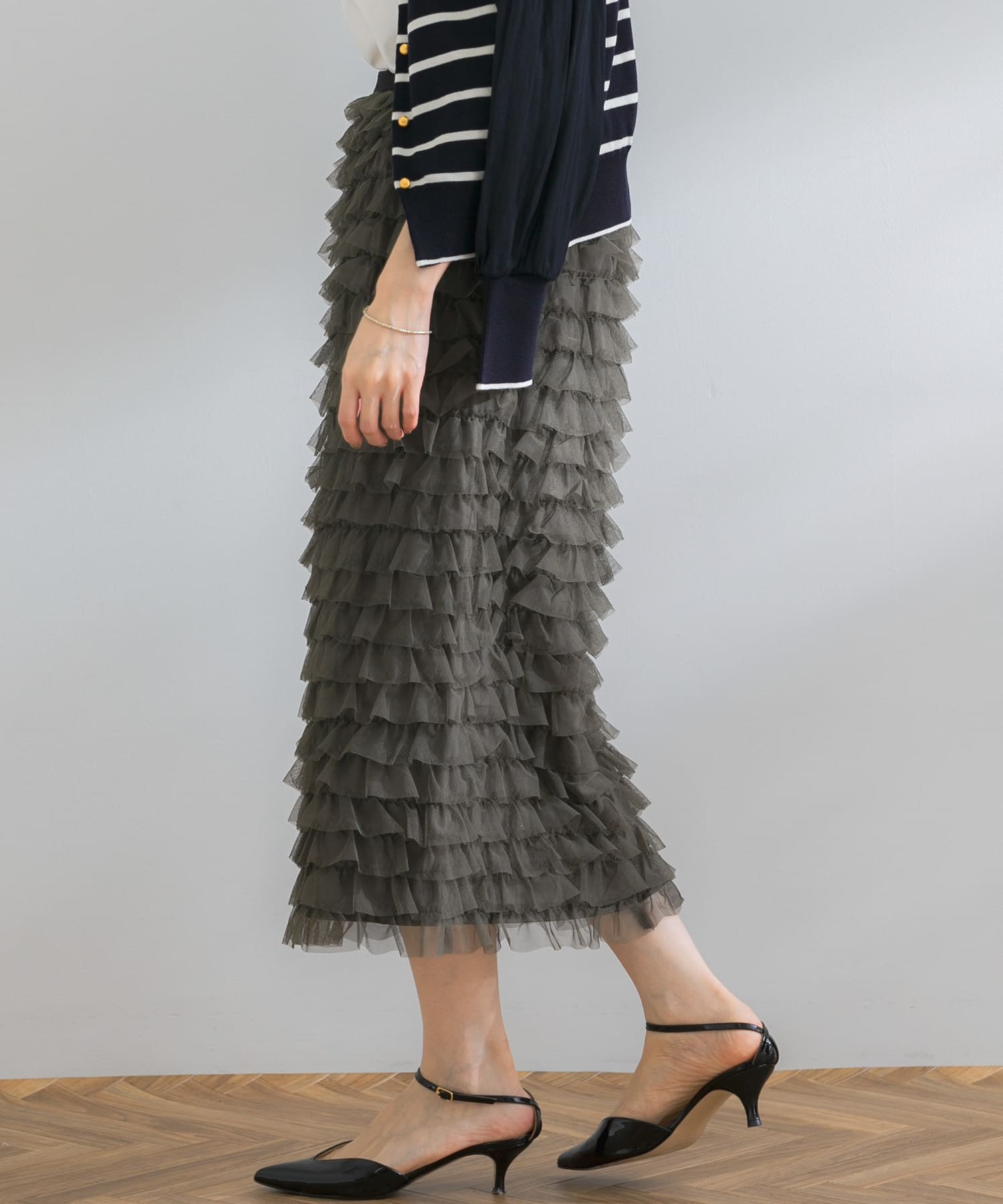 Torrazzo Donna メッシュフリルIラインスカート[6234-542-RL36]｜URBAN