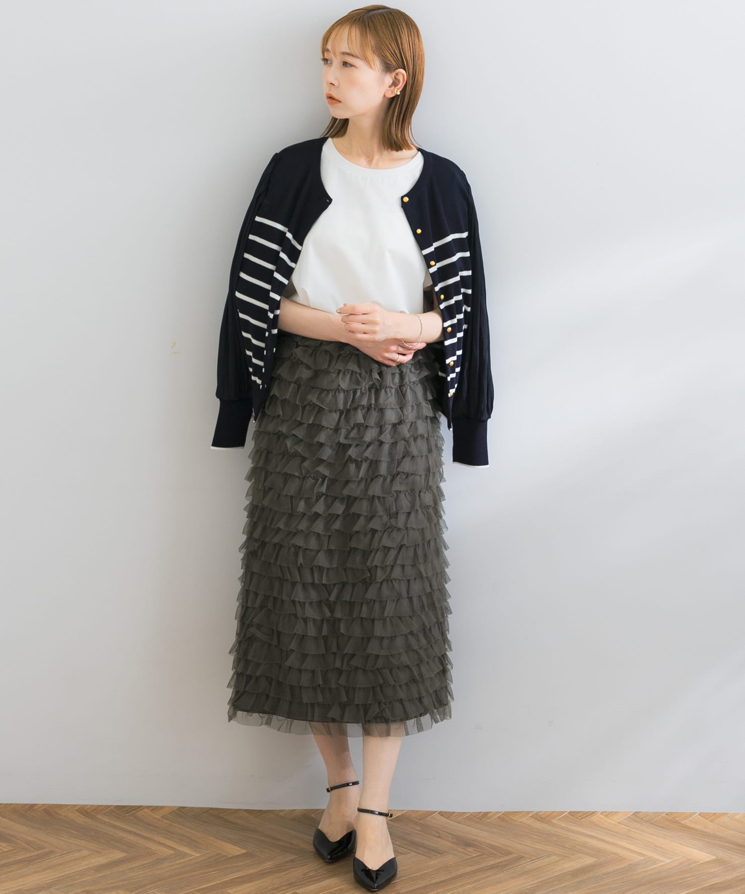 Torrazzo Donna メッシュフリルIラインスカート[6234-542-RL36]｜URBAN