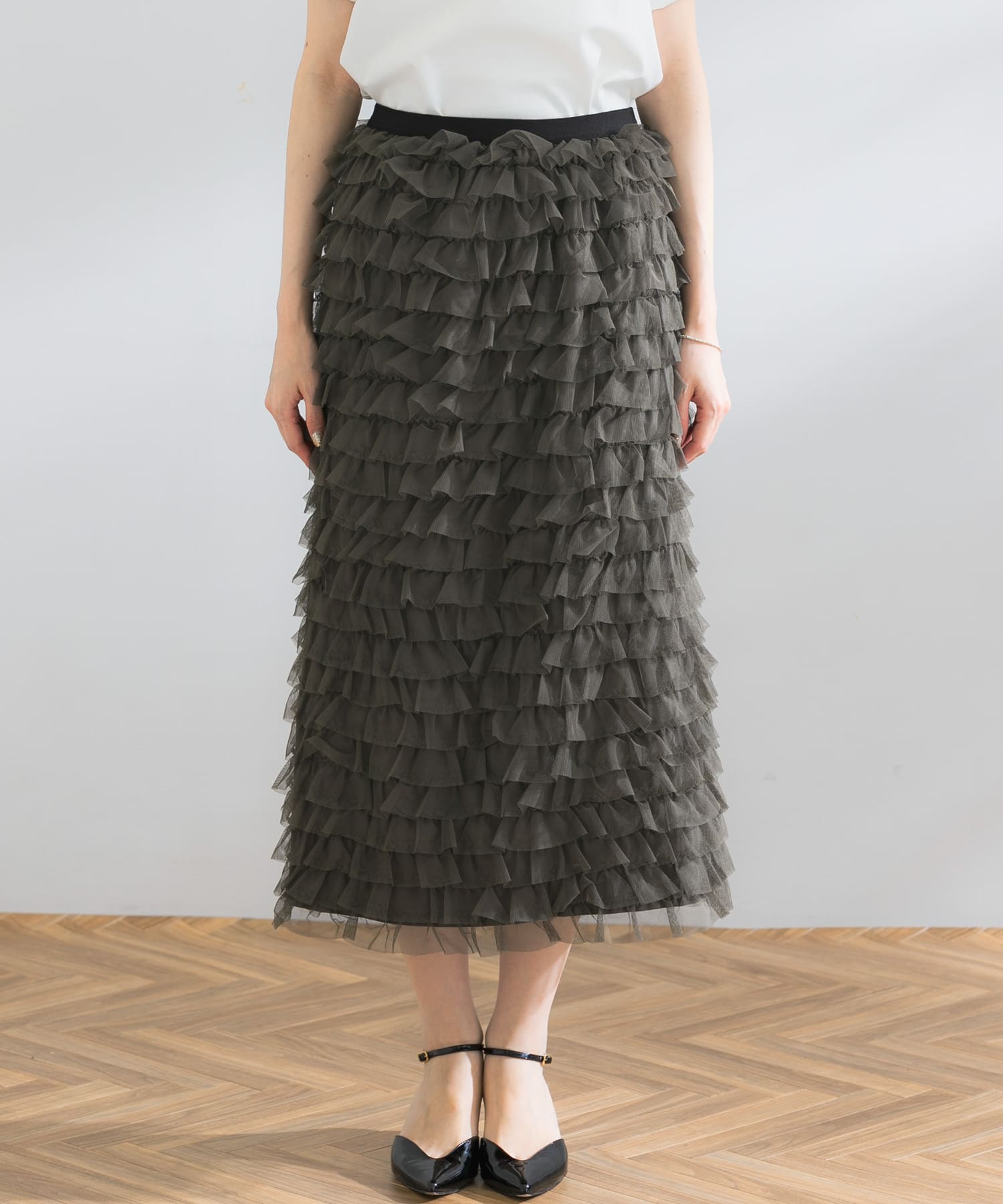 Torrazzo Donna メッシュフリルIラインスカート[6234-542-RL36]｜URBAN