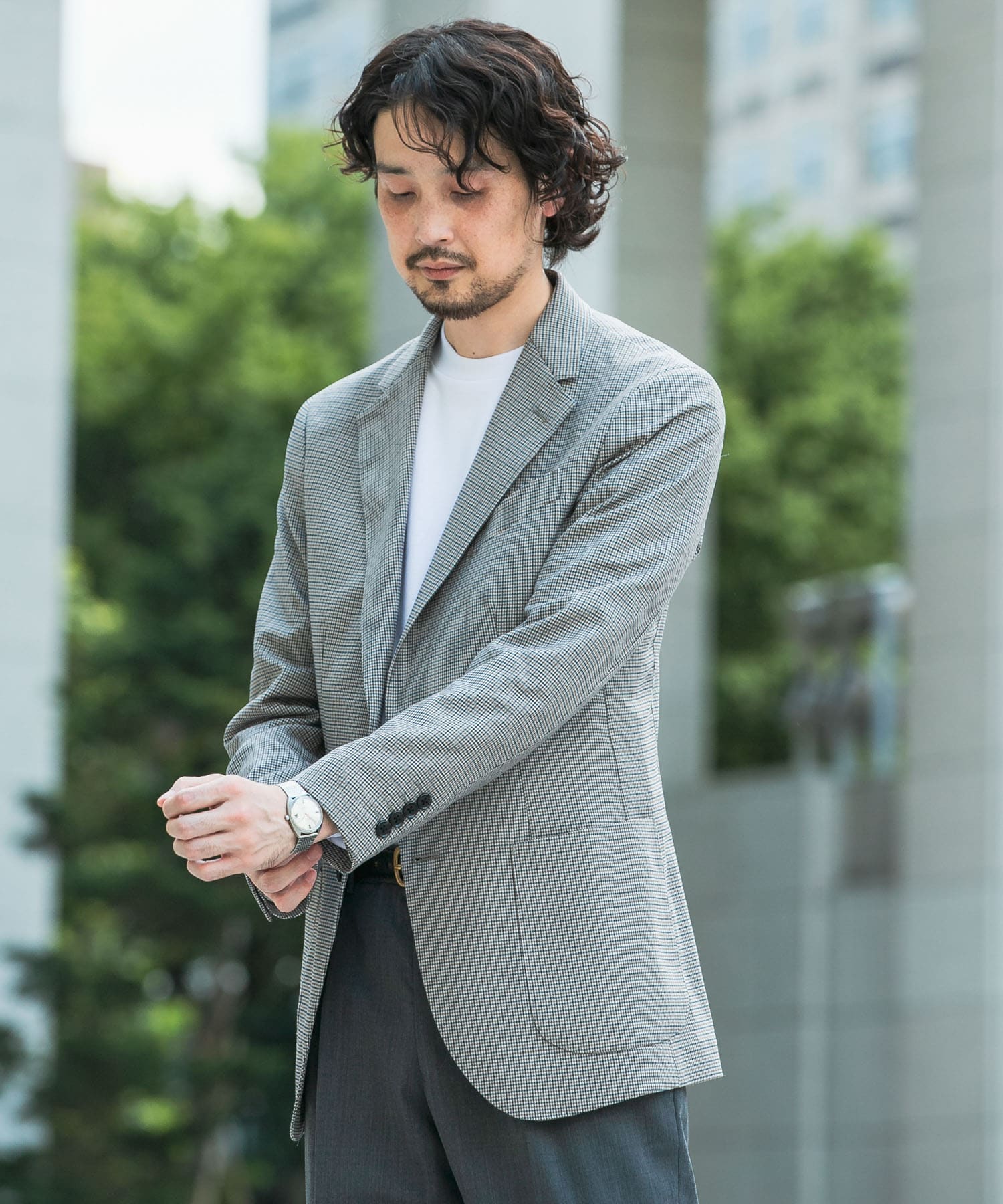 LIFE STYLE TAILOR ブラッシュドツイルジャケット-