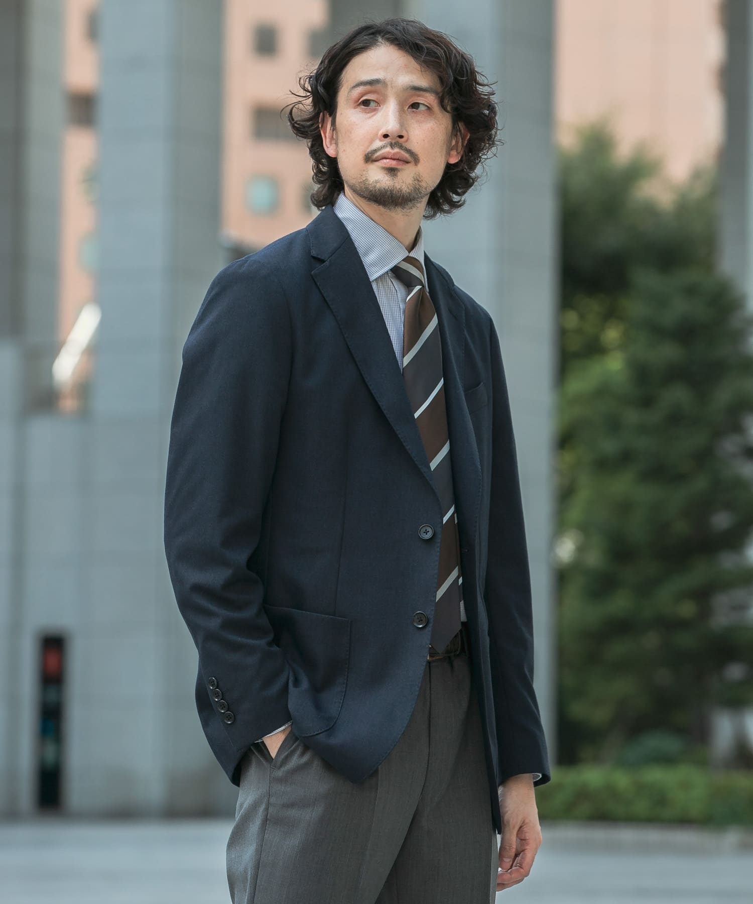 LIFE STYLE TAILOR ブラッシュドツイルジャケット[DT36-18L502]｜URBAN